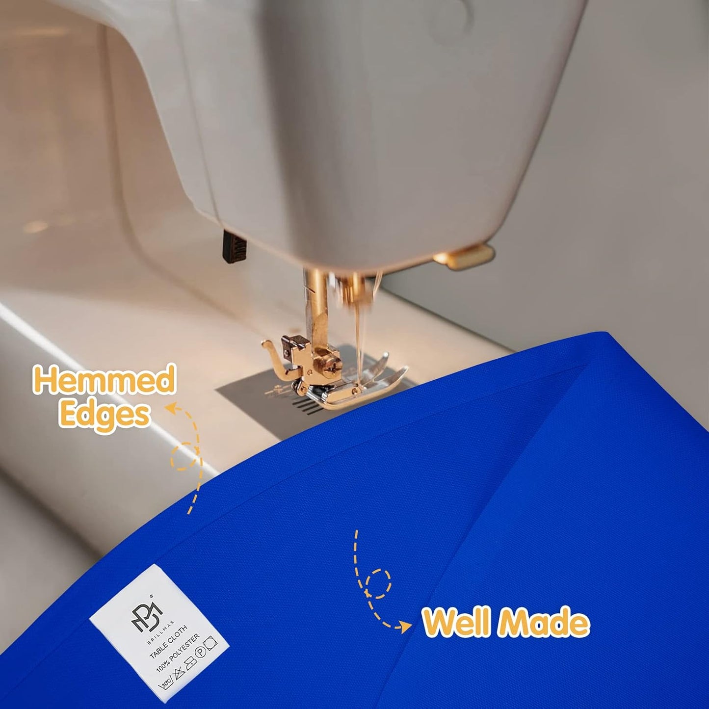 BRILLMAX 4 Pack Royal Blue Round Tablecloths 108 Inch - Circle Bulk Linen Polyester Fabric Washable Table Cloth Cover for Wedding Reception Banquet Birthday Party Buffet Restaurant