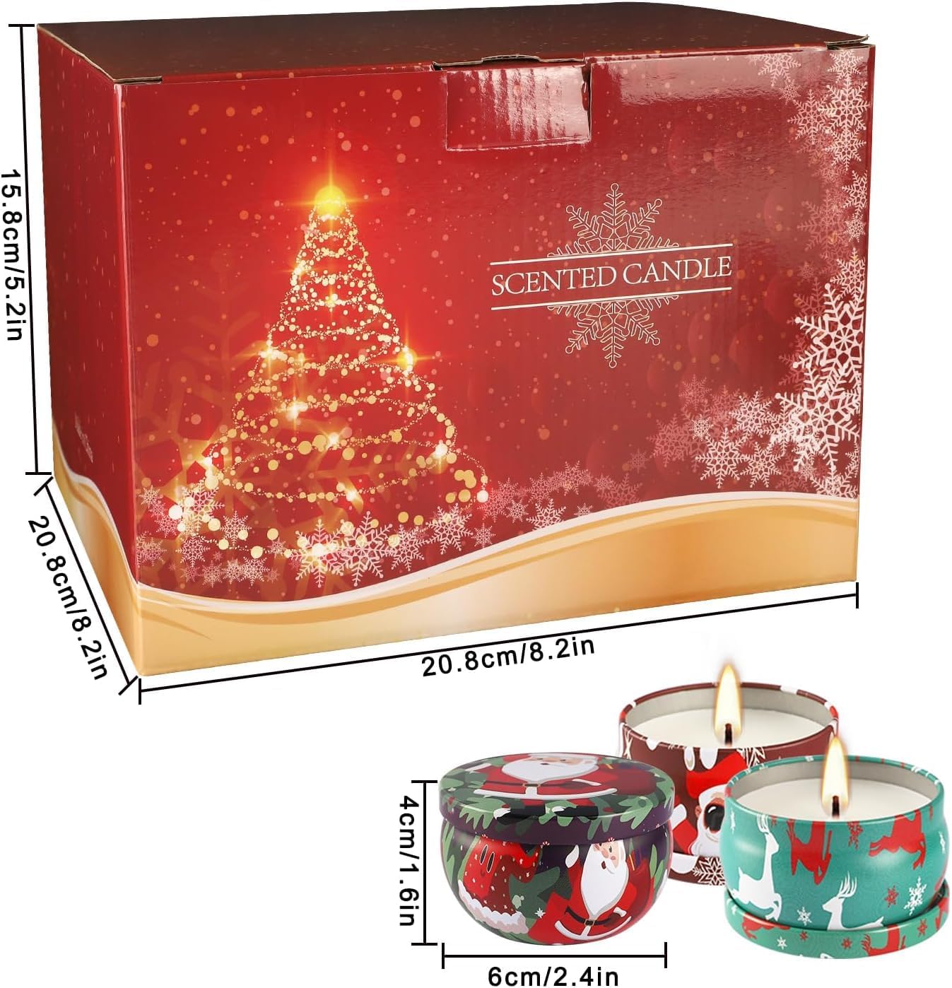 36 Pack Christmas Scented Candles Set for Home, Relaxing Stress Relief, Aromatherapy - Natural Soy Wax and Fragrance - Gifts for Women, Mom, Best Friend, Wife, Birthday