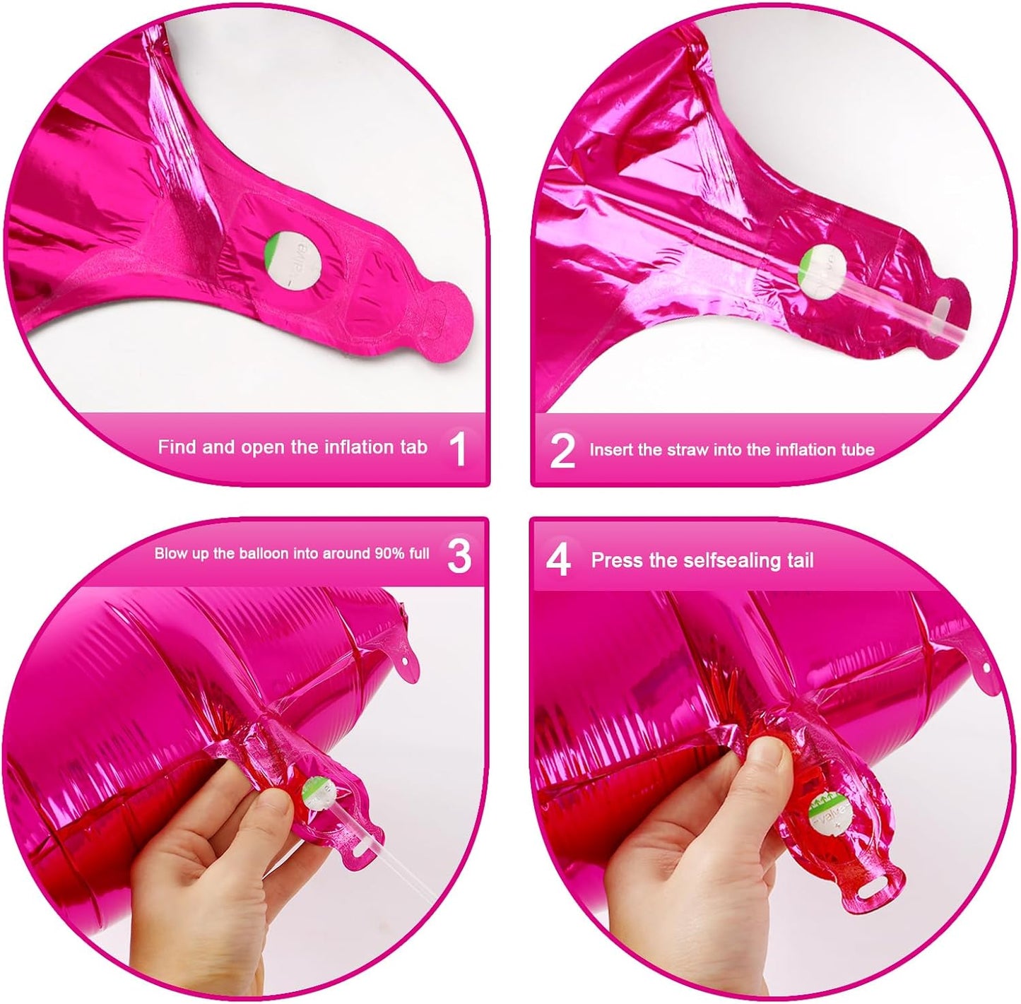 Hot Pink Foil Number 8 Balloon 40 Inch, Helium Mylar Eight Number 8 18 28 38 48 58 80 88 Birthday Balloons, 8th Hot Pink Women Men Wedding Anniversary, Graduations Party Supplies