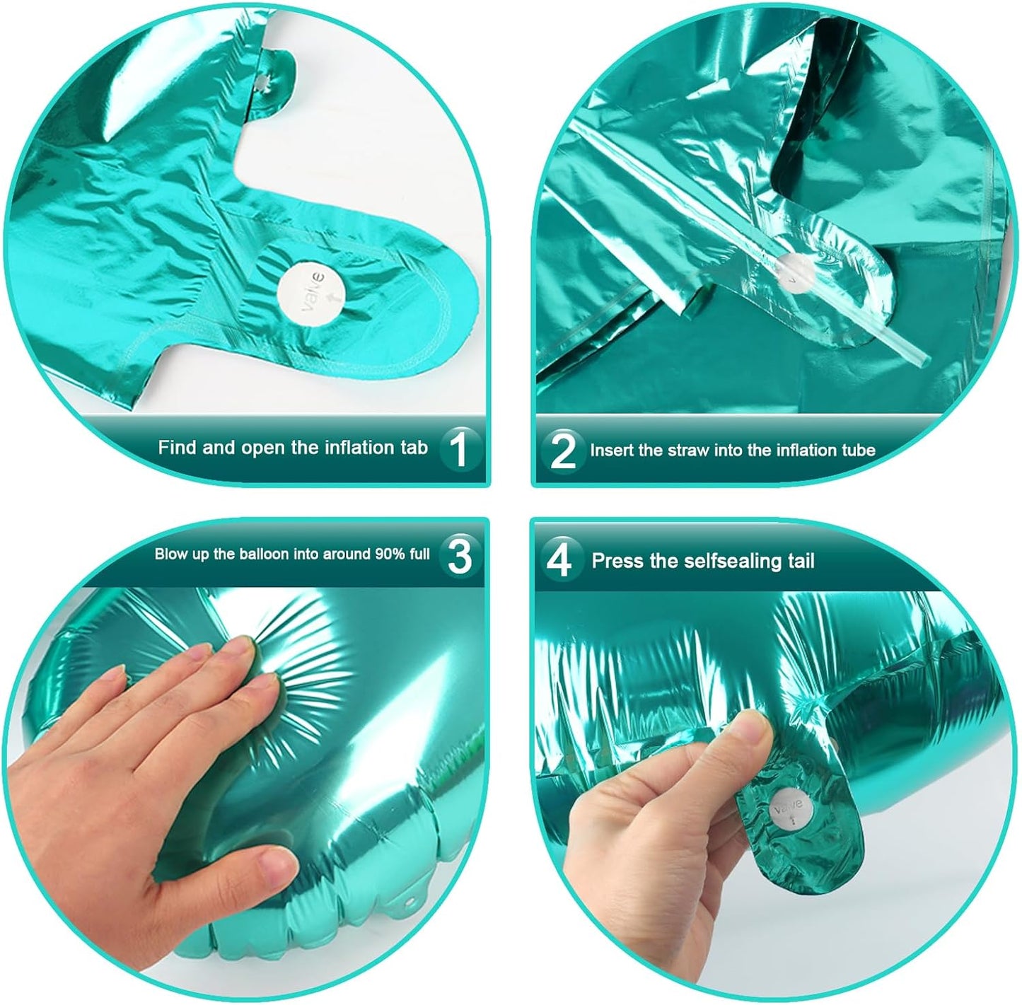 Teal Blue 40 Inch 0 Number Balloons, 0 Decorations for 10 20 30 40 50 60 70 80 90 100 Birthday, Teal Blue Foil Giant Birthday Graduations Anniversary Party Balloon