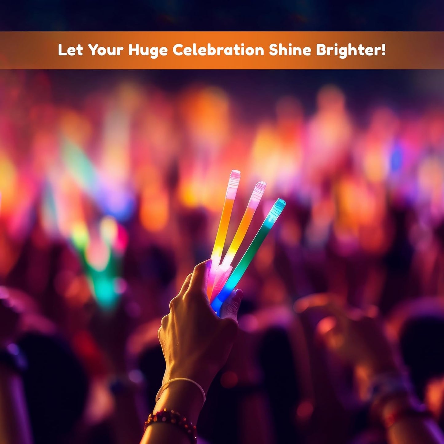 Glow Fever Glow in The Dark Sticks - 100 ct 6" Glow Sticks Bulk Party Pack with End Caps & Lanyards - Glow Party Favors for Concert, Festival, & Wedding Neon Light Sticks by Party Dragon, Yellow