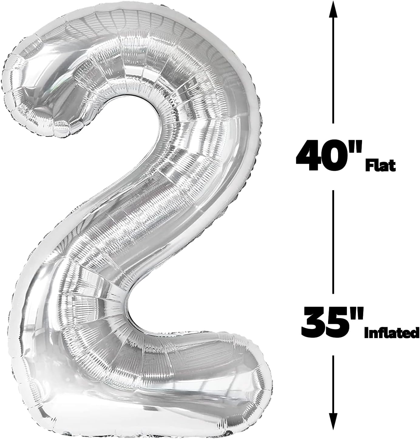 Silver Number 27 Birthday Balloon 40 Inch, Digital Balloons for 27 Party Celebration Decorations Supplies, Mylar Foil Numbers Balloon for 27 Wedding Anniversary