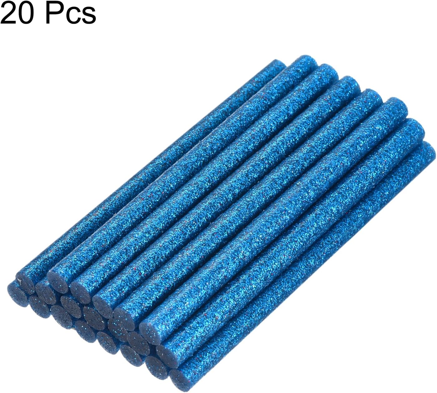 uxcell 20pcs Hot Glue Sticks for Glue Gun 11mm/0.43-inch x 11-inch Mini Hot Melt Adhesive Glue Stick Glitter Blue