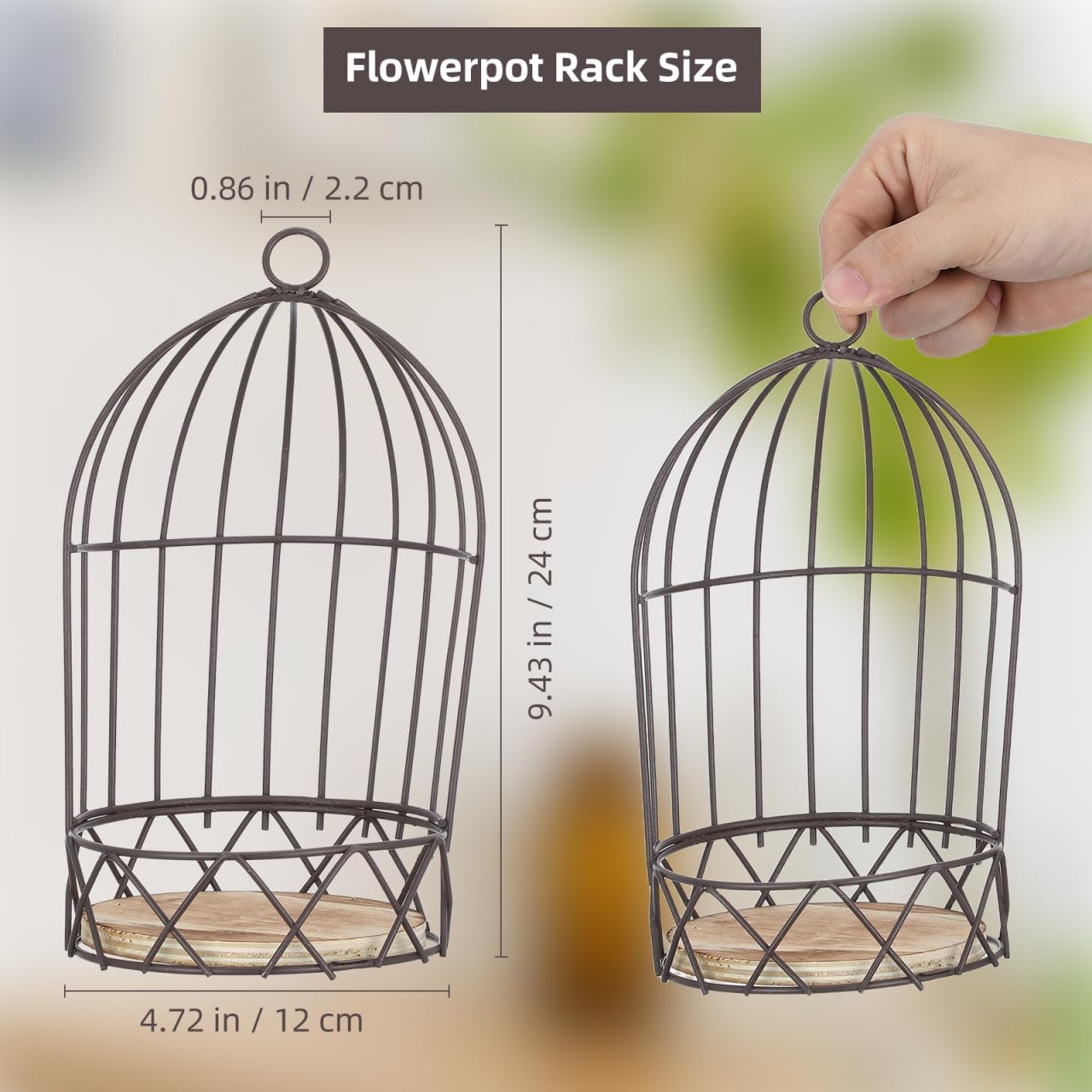 Farmhouse Birdcage Candle Holder Bird Cage Decor Lanterns Decorative Metal Candlestick Vintage Bird Cage Planter Holder Tealight Hanging Birdcage Lantern Flowerpot for Wedding Table Decor