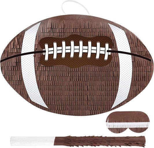 Football Pinata with Pinata Stick & Hanging Football Party Decorations Footballs Games for Boys 8-12 Kids Footballs Toys Sport Themed Birthday Party Supplies
