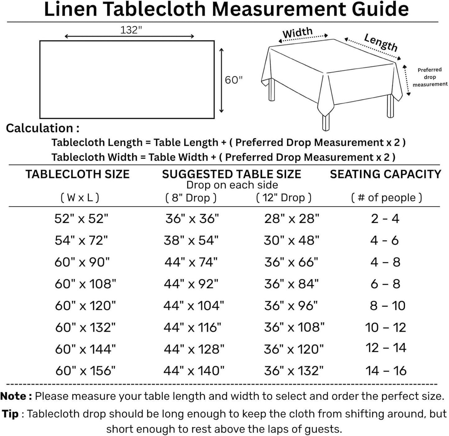 Solino Home Linen Tablecloth for Rectangle Tables 60 x 132 Inch - Classic Hemstitch 100% Pure Linen Purple Table Cloth - Machine Washable Cloth Tablecloth for Fall, Autumn, Halloween, Thanksgiving