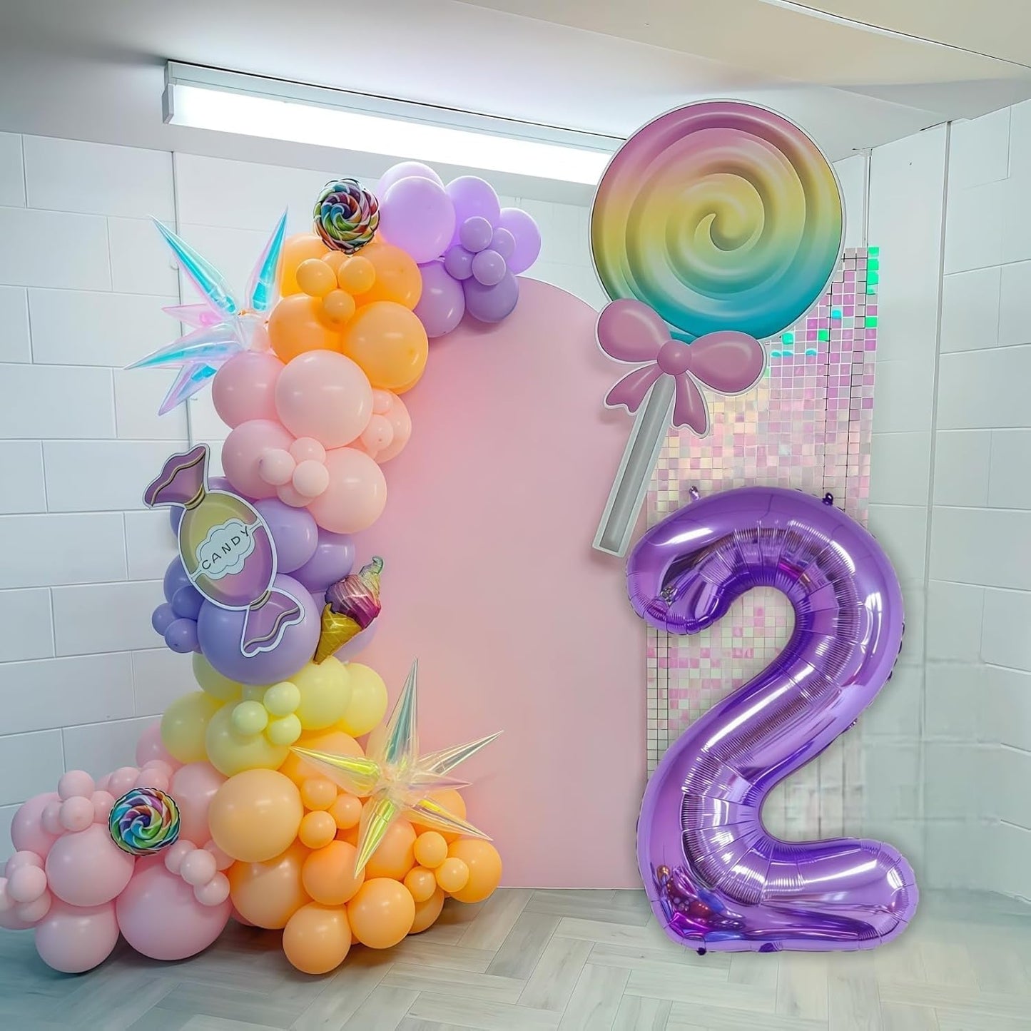 Purple 1 Balloon Number,40 Inch Number 1 Balloon Big Purple 1 Foil Mylar Helium Balloon for Birthday Party Decorations