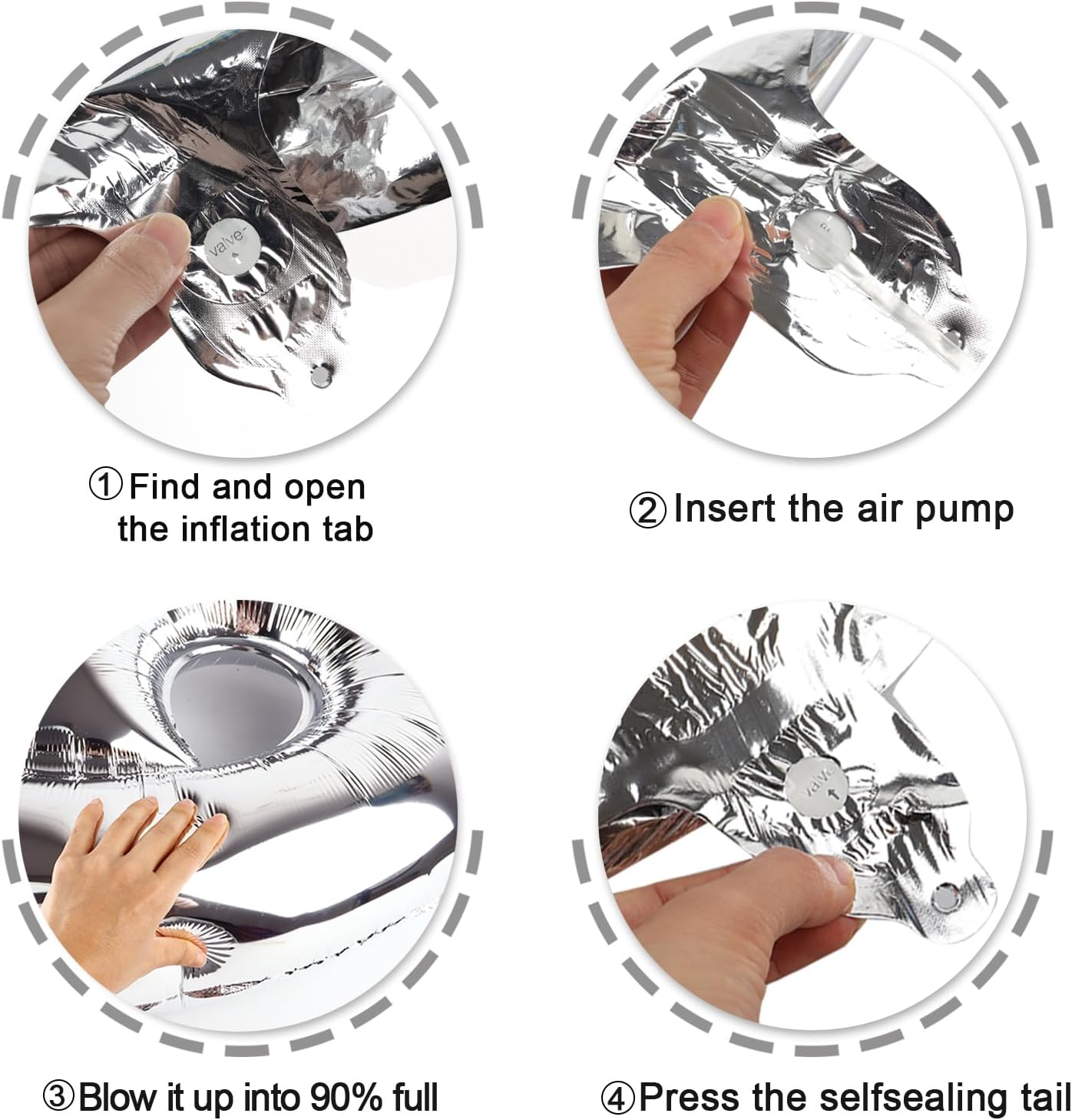 Silver Helium Number Balloon 40 Inch, Giant Foil Silver Number 0 Birthday Balloons, Large Numbers 10 20 30 40 50 60 70 80 90 100 2025, Party Celebration Supplies Decorations