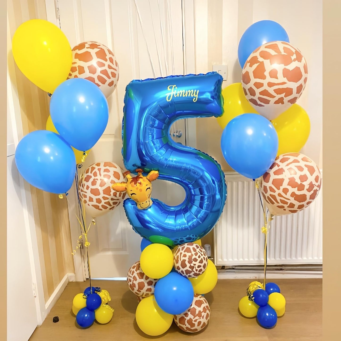 Blue 7 Balloon Number,40 Inch Number 7 Balloon Big Blue 7 Foil Mylar Helium Balloon for Birthday Party Decorations