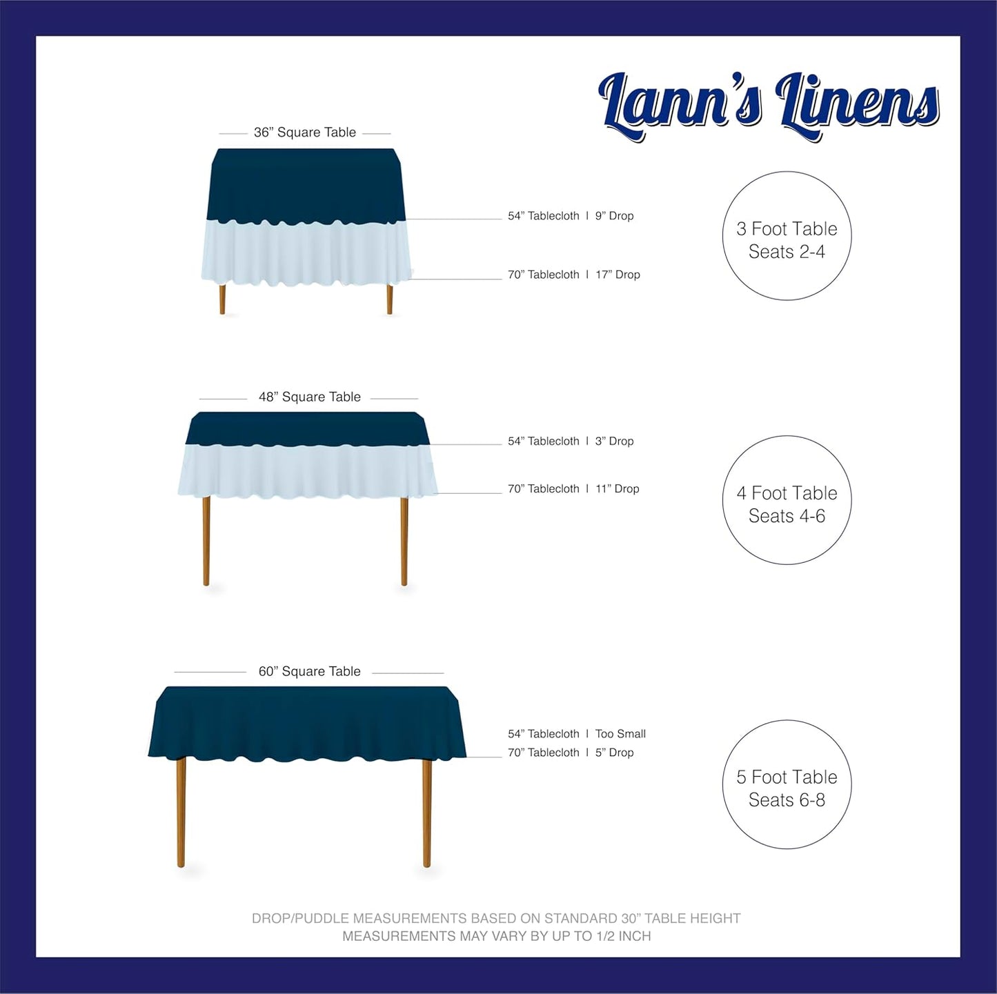 Lann's Linens - 10 Premium 70" Square Tablecloths for Wedding/Banquet/Restaurant - Polyester Fabric Table Cloth - Dark Gray