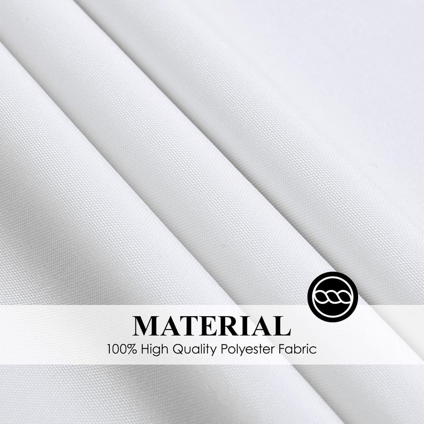Round Tablecloth 6 Pack 90 Inch White Tablecloths Washable Decorative Linen Polyester Table Clothes Cover for Dining Table Banquets Buffet Parties and Wedding