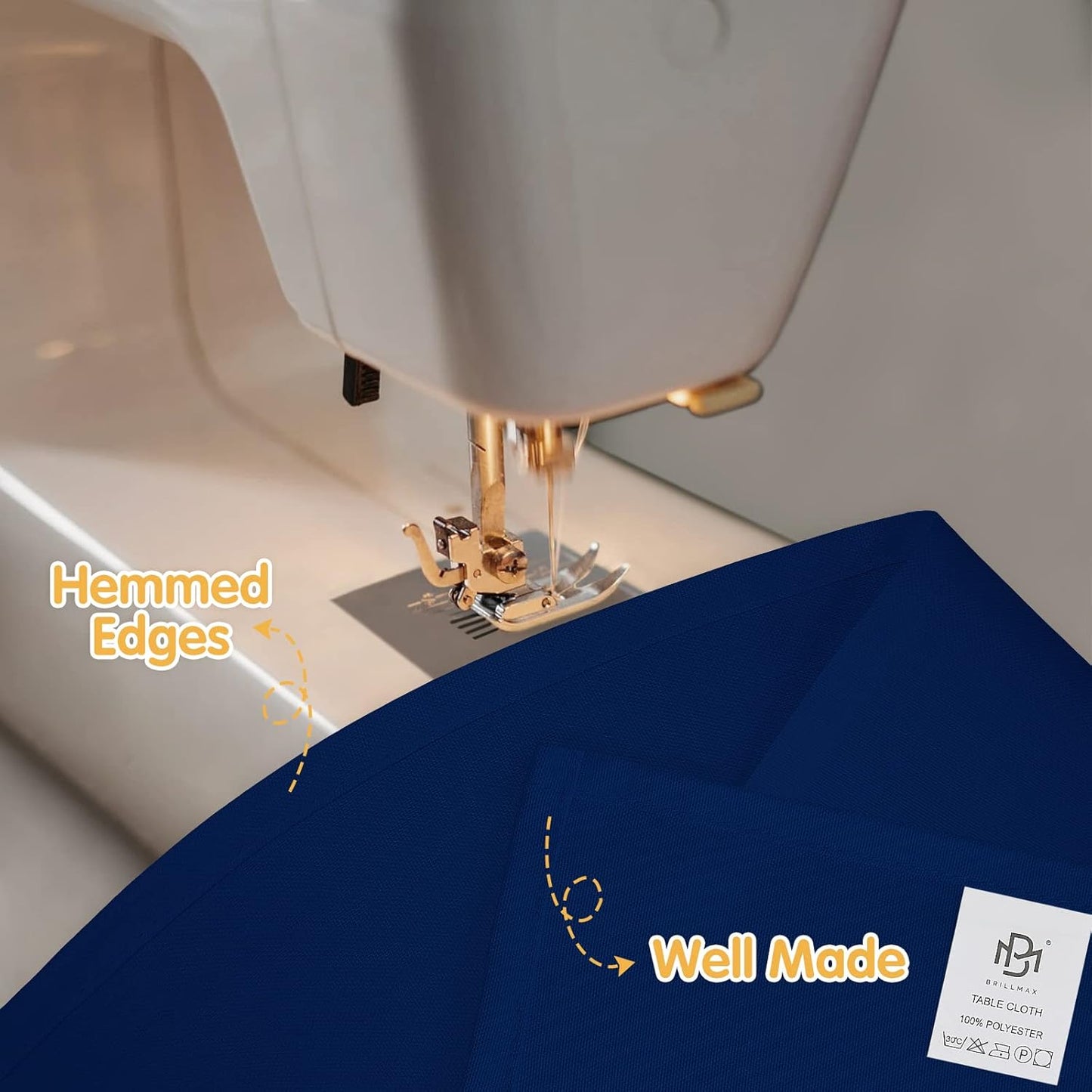 BRILLMAX 6 Pack Navy Blue Tablecloths 70 x 120 Inch for 6ft or 8ft Rectangle Tables - Rectangular Bulk Linen Polyester Fabric Washable Cloth Cover for Wedding Reception Banquet Birthday Party