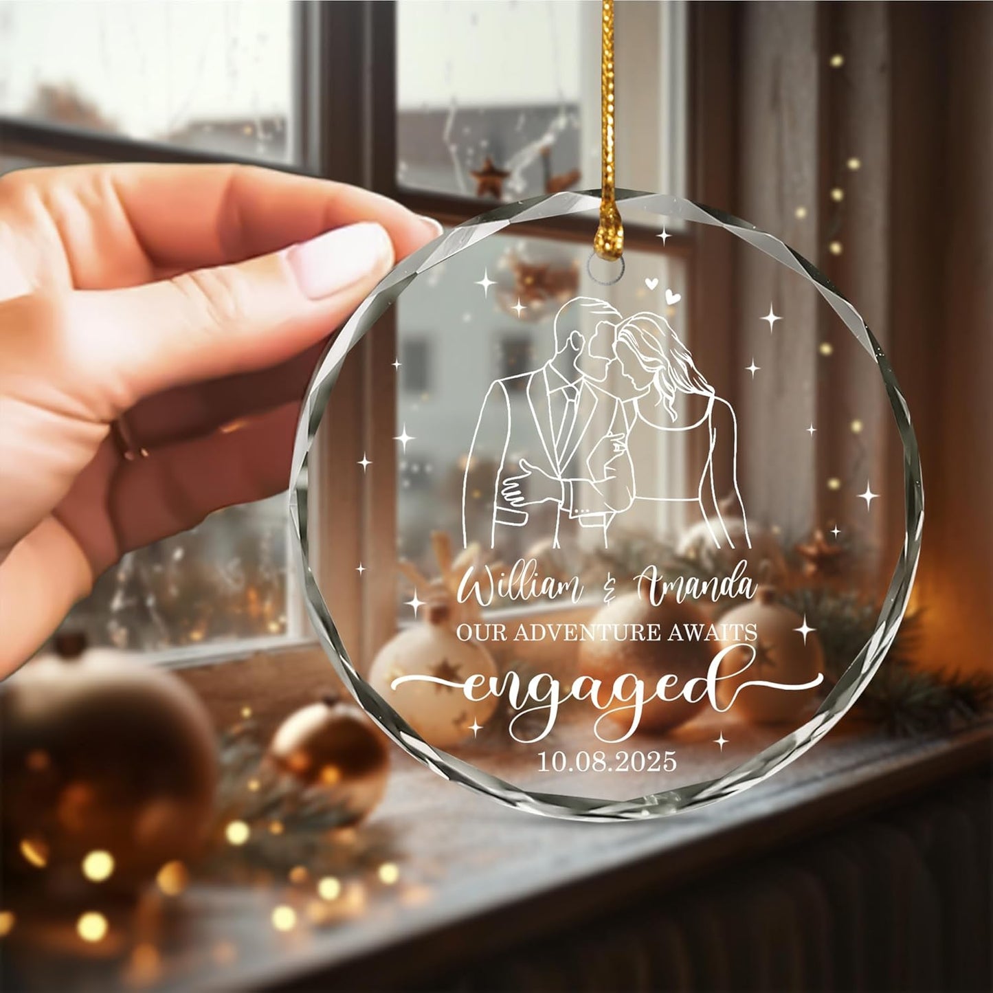 Personalized The Year We Became Mr & Mrs Christmas Ornament- Wedding Gifts For Newlywed Couple, Bride And Groom - Wedding Gifts for Couples 2025, Bridal Shower Ornaments