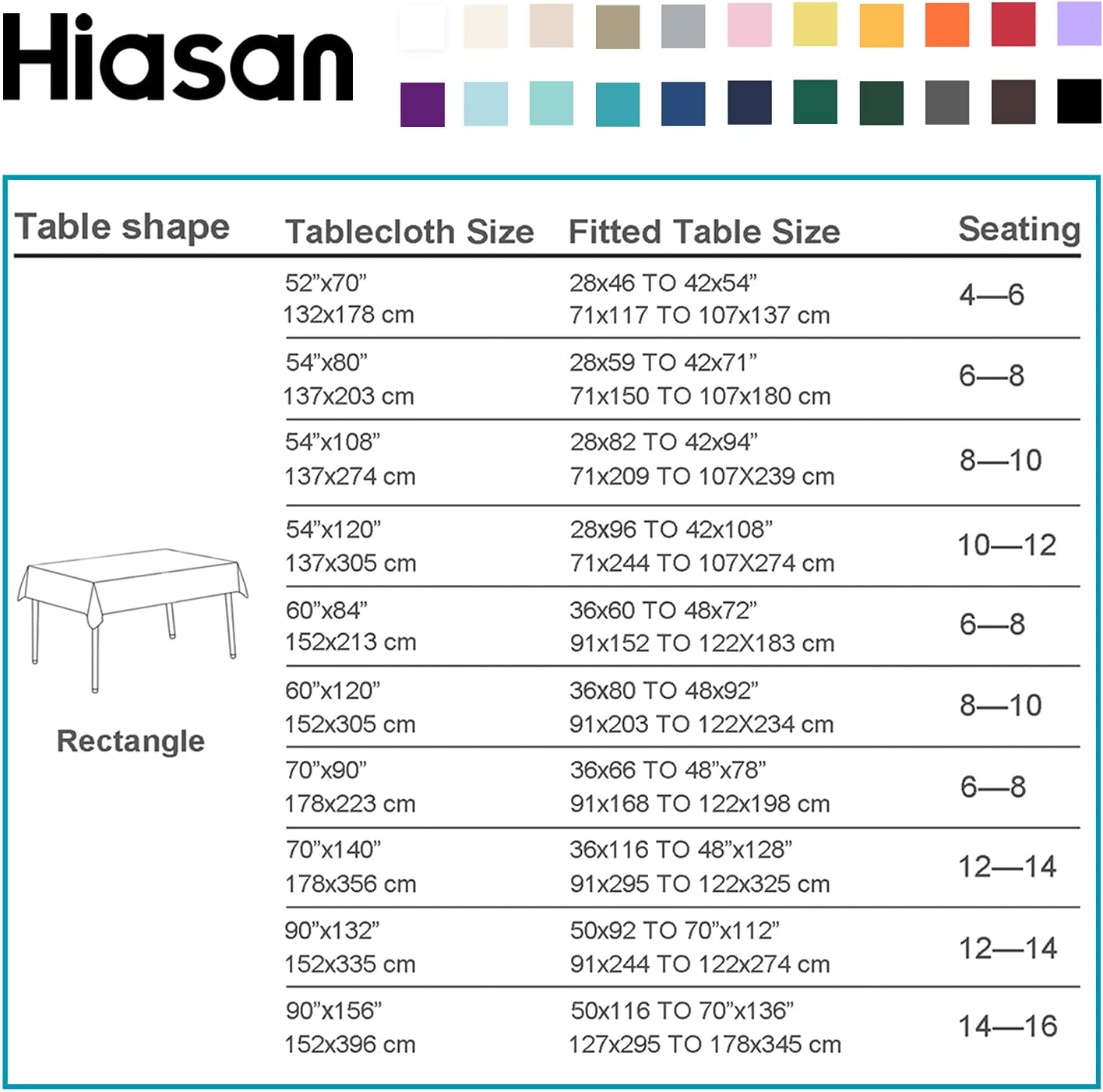 Hiasan Champagne Rectangle Tablecloth - Waterproof and Spillproof Washable Fabric Table Cloth for Dining Room Kitchen Party and Outdoor, 60 x 84 Inch