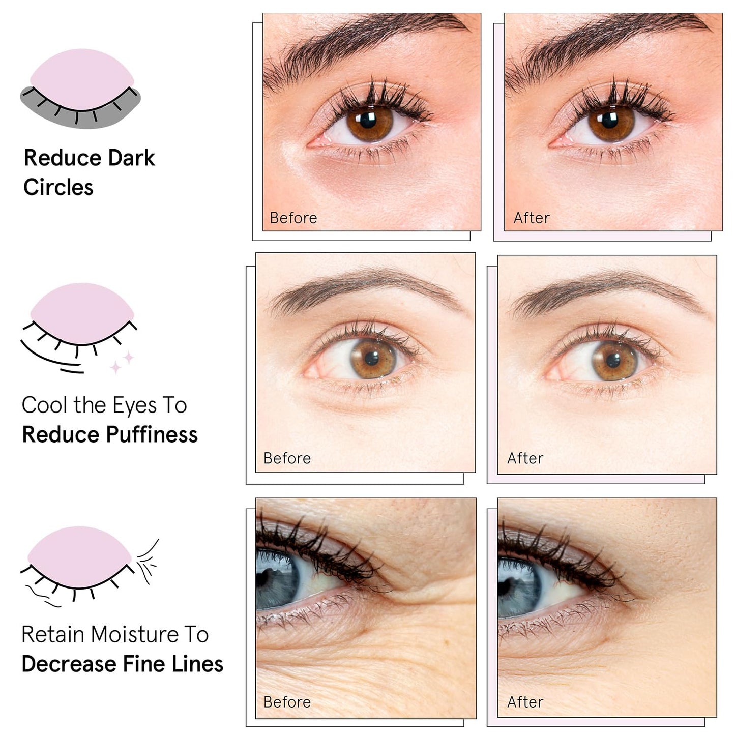grace & stella Under Eye Mask Variety Pack - 18 Pairs of Under Eye Patches for Dark Circles - With 6 Colors (3 Pairs/Color) - Gel Masks Puffy Eyes for Women - Vegan Cruelty Free Bridesmaid Gifts