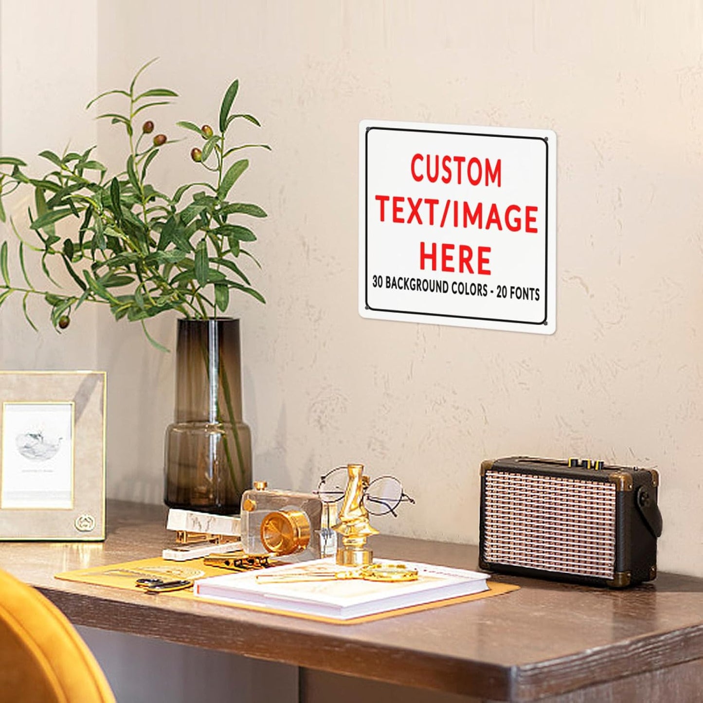 Custom Sign Personalized Custom Metal Sign, Customize For Office, Business, Workplace, Office, Home, Delivery Signs 12x12