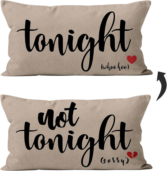 Mancheng-zi Bridal Gift,12x20 Pillow Cover,Bridal Shower Gifts,Funny Couples Reversible Linen Pillow Cover, Bachelorette Party Gifts,Bridal Gifts for Bride,Wedding Gifts for Bride(Light Brown)