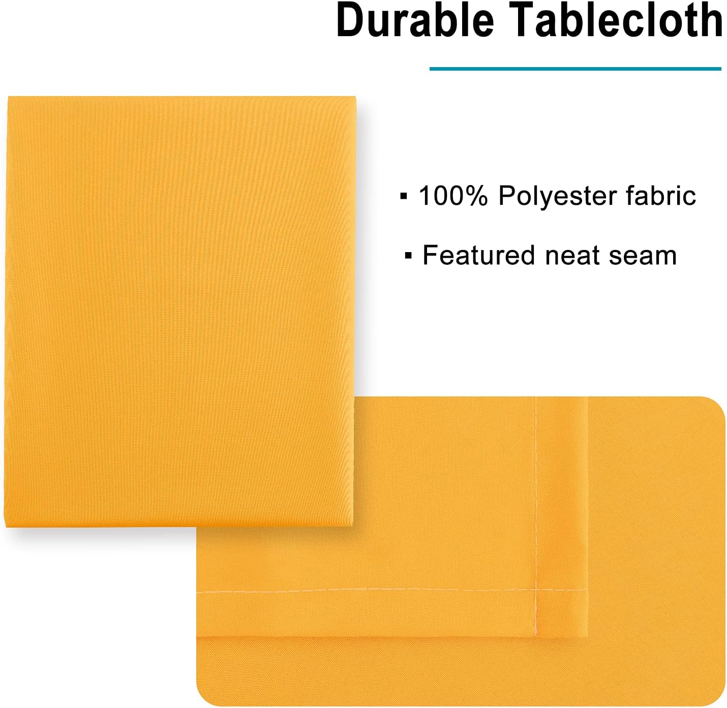 Hiasan Orange Yellow Rectangle Tablecloth - Waterproof Washable Fabric Table Cloth for Dining Party and Outdoor Use, 54 x 108 Inch