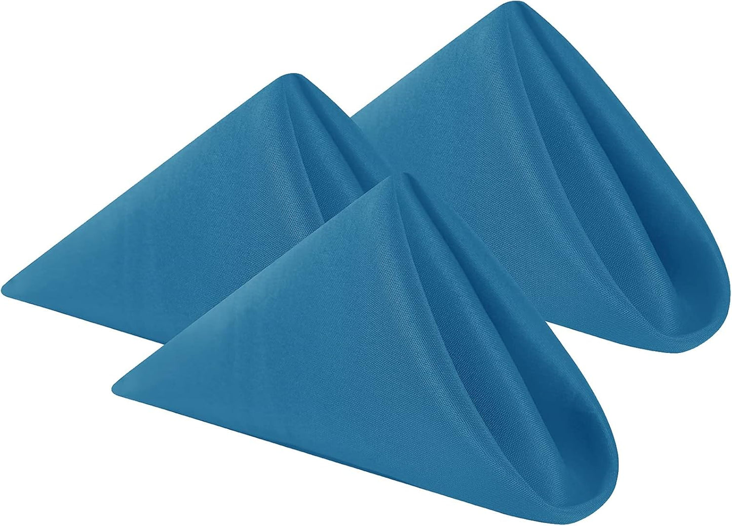 Cloth Napkins 17x17 inch Washable Polyester Dinner Napkins Soft Table Napkins for Wedding Party Dining Banquet(Mediterranean Blue,50PCS)