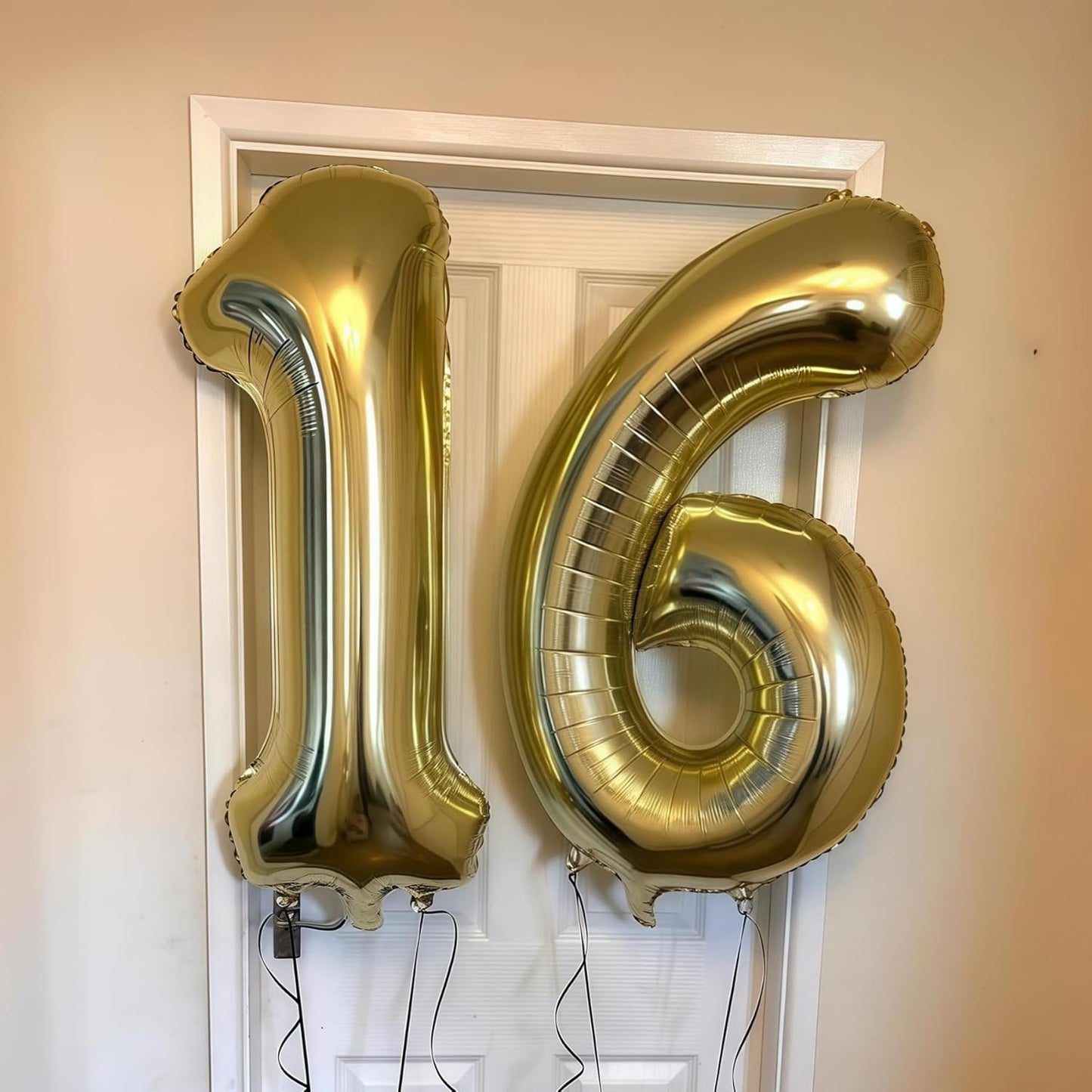 Champagne Gold 1 Balloon,40 Inch Light Gold Number 1 Balloon Big Foil Mylar Helium 1 Balloon for Birthday Party