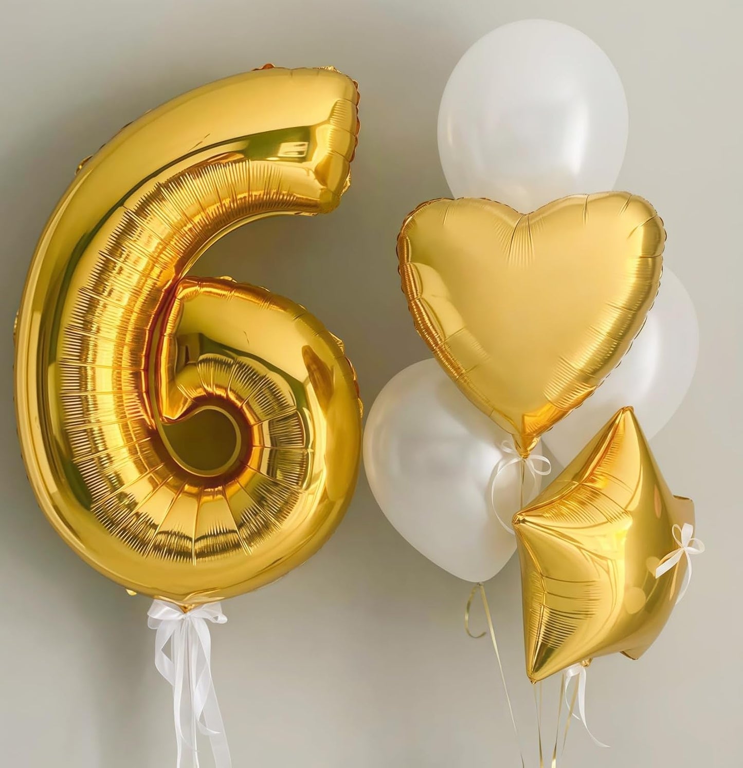 Gold 2 Balloon Number,40 Inch Number 2 Balloon Large Gold 2 Foil Mylar Helium Balloon for Birthday Party Decorations
