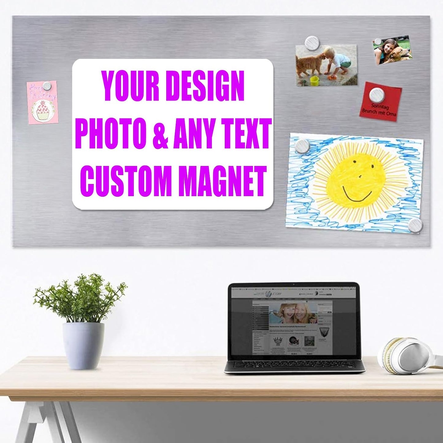 KETABAO – 4" Custom Star Photo Magnets - Upload Your Photo for Personalized Magnets - Choose Your Shape - Add Your Text Fridge, Locker, and Car & More