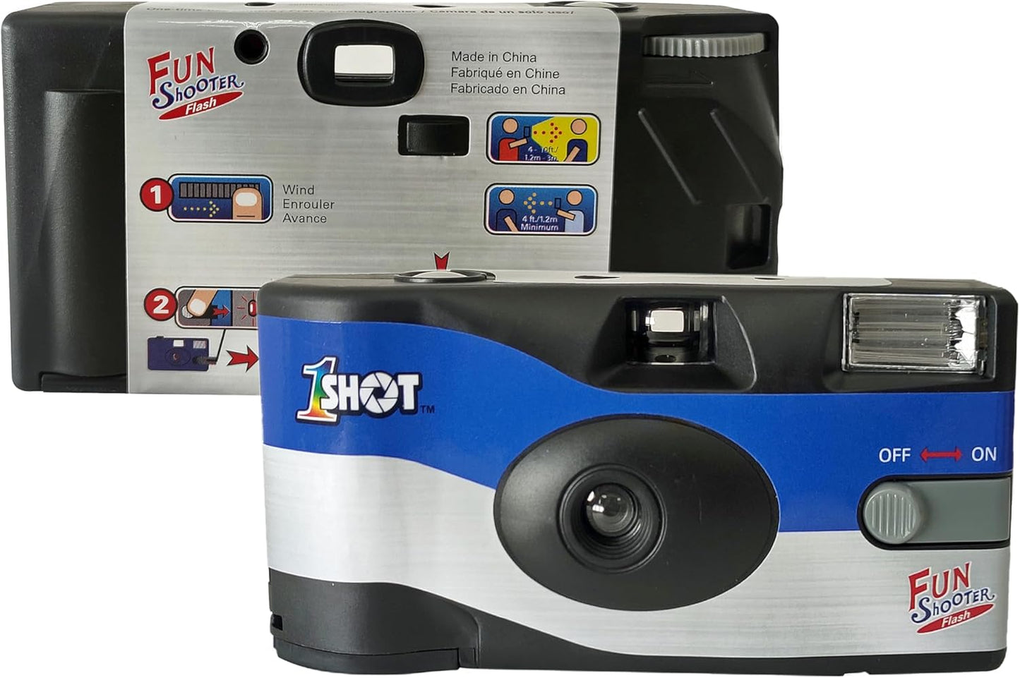 1 Shot Disposable Camera – 35mm One-Time-Use Camera – Single Use Camera with Flash – ASA/ISO 400 Color Film – 27 Exposures – Film Camera Disposable for Party, Wedding, Travel – 2-Pack
