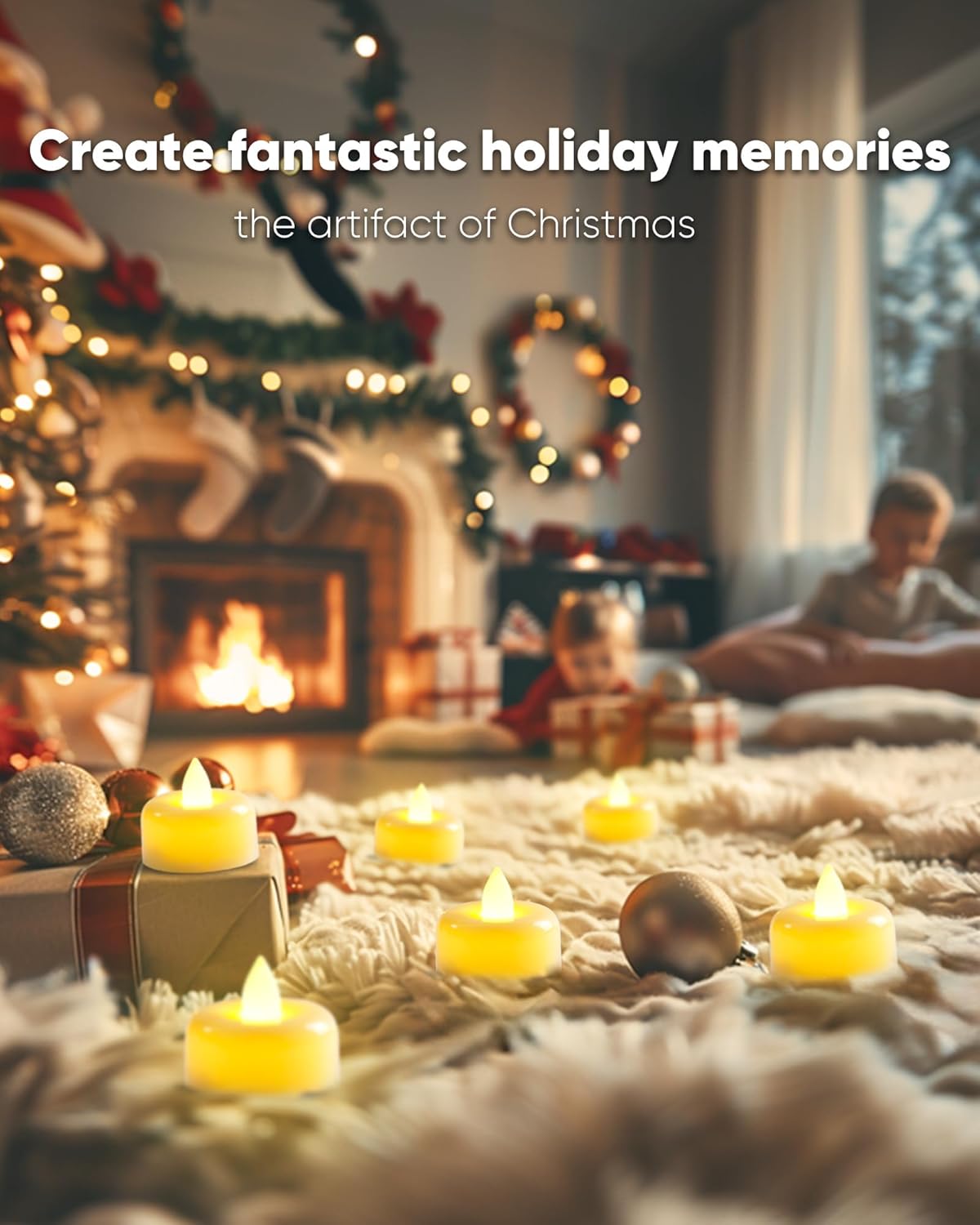 Amagic 12 Pack Remote Candles, Tea Lights with Timer, 400+Hours Flickering Flameless Battery Operated LED TeaLights Candles with Remote, for Table Centerpieces, Home Decor, Wedding, Party (Ivory)