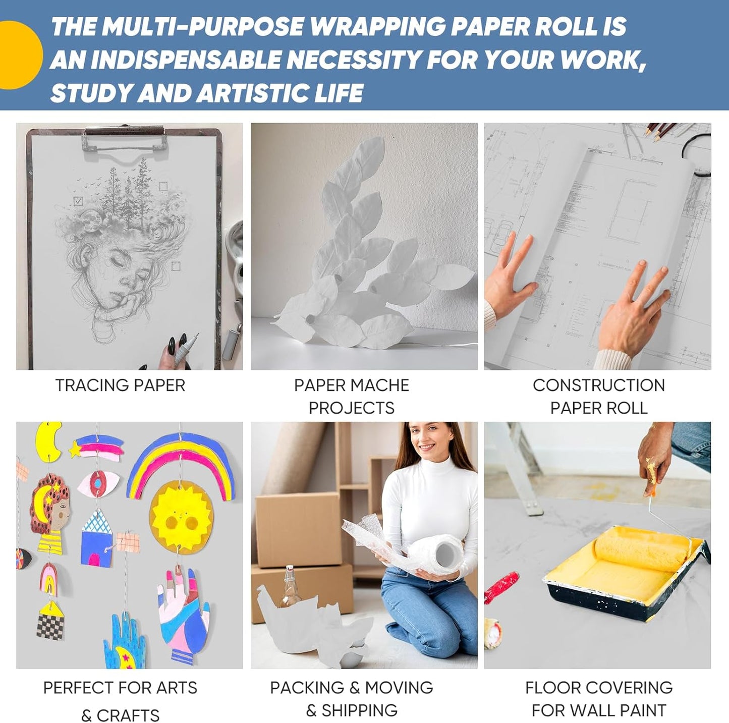 Light Grey Wrapping Paper, 15"x450" Solid Color Art Craft Decorative Paper for Eid Father’s Day Birthday Wrapping Paper, Bouquet Flower Packing Poster Bulletin Board Paper Floor Covering Table Runner