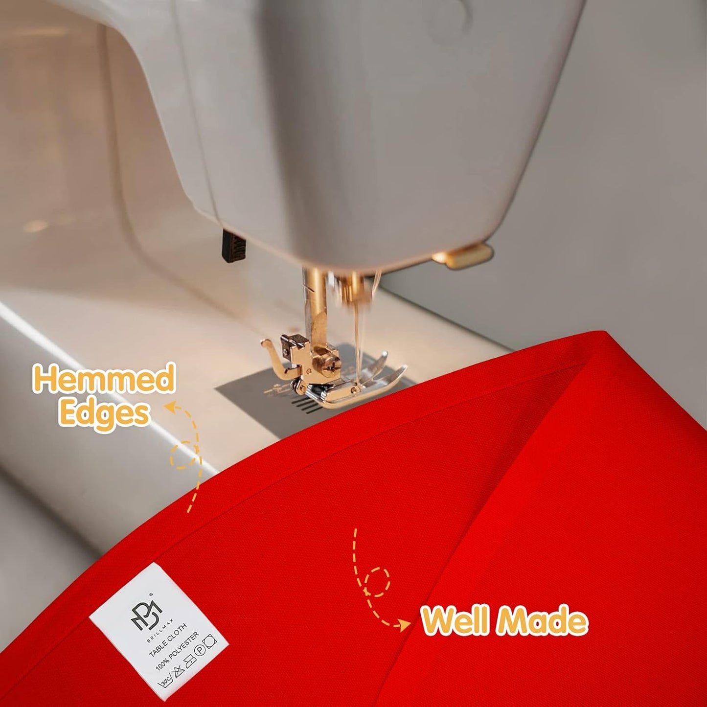 BRILLMAX 6 Pack Red Round Tablecloths 90 Inch - Circle Bulk Linen Polyester Fabric Washable Table Cloth Cover for Wedding Reception Banquet Birthday Party Buffet Restaurant