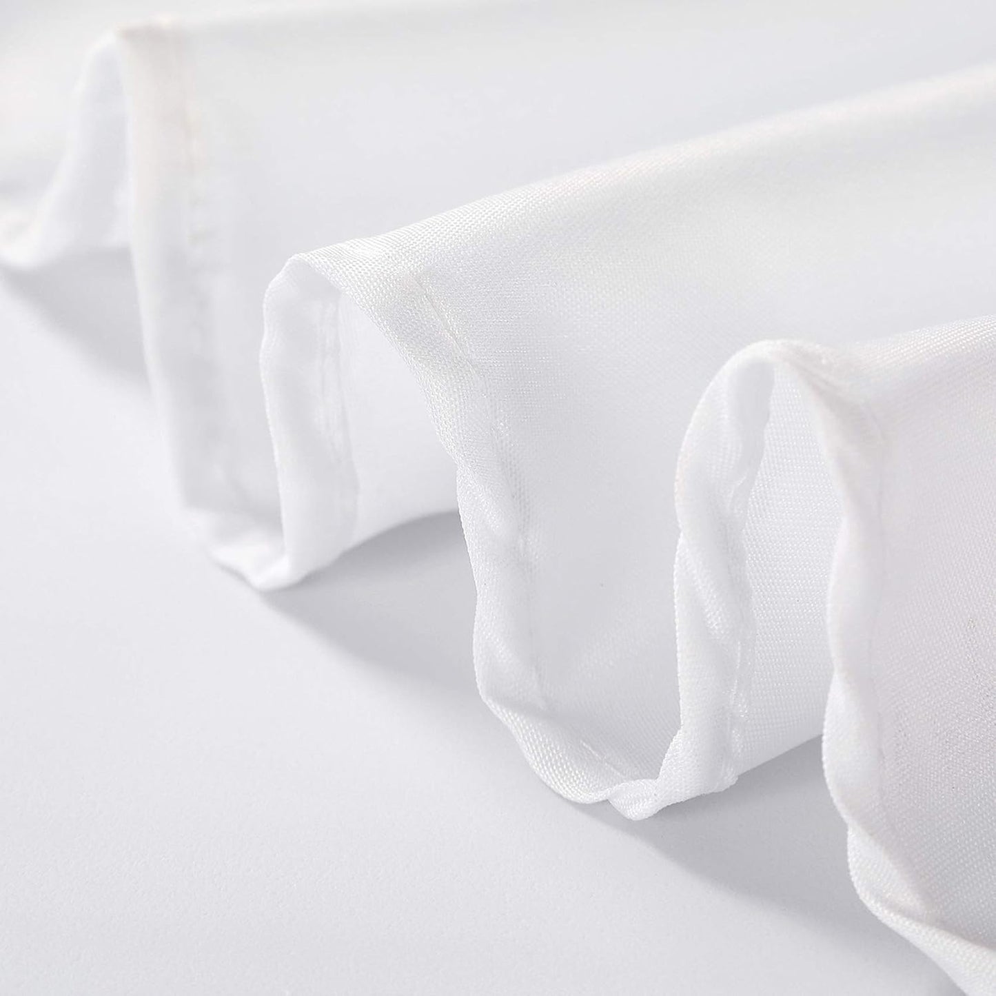 132 inch Round Tablecloth Washable Polyester Table Cloth Decorative Table Cover for Wedding Party Dining Banquet（132 inch,White）