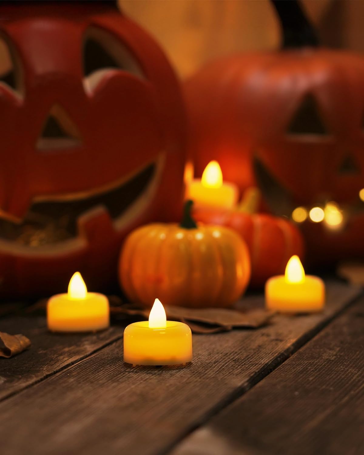 Amagic 12/24/50/100/150 Pack Flameless LED Tea Lights Candles Battery Operated, Electric Fake Tealight Candles for Votive, Halloween, Christmas, Home Decor, Wedding, Table Decor