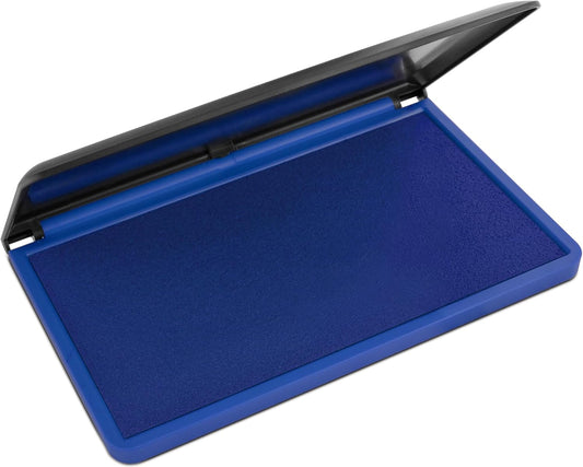 MaxMark Large Premium Blue Ink Stamp Pad - 3.5" x 6.25" - Quality Felt Pad