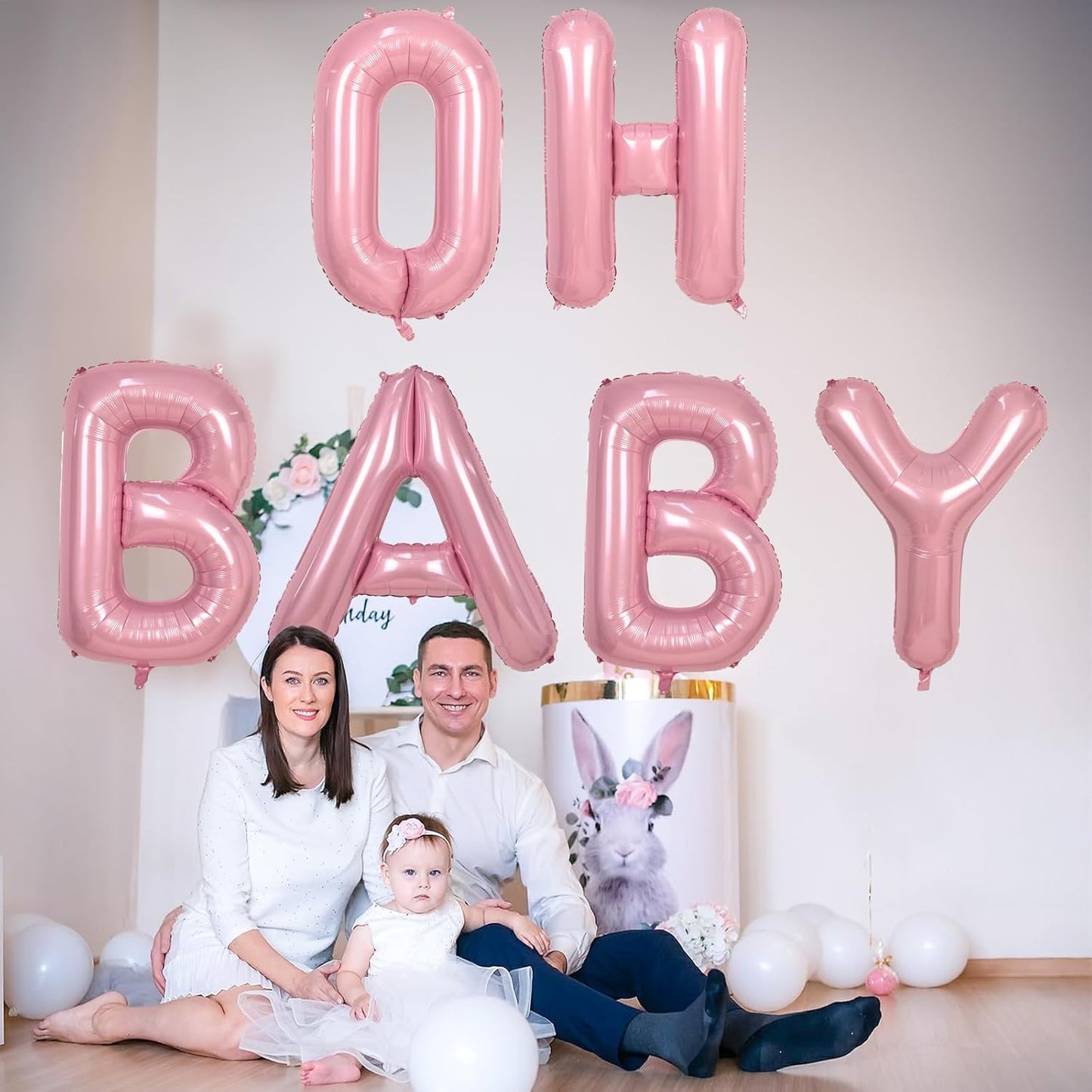 40 Inch Pastel Pink Letter Balloon, Giant Custom Alphabet V Foil Balloon Baby Pink, Mylar Self Inflating Balloon Pearl Pink Letter V, Letter V Balloons for Women Girls Birthday Party Decorations