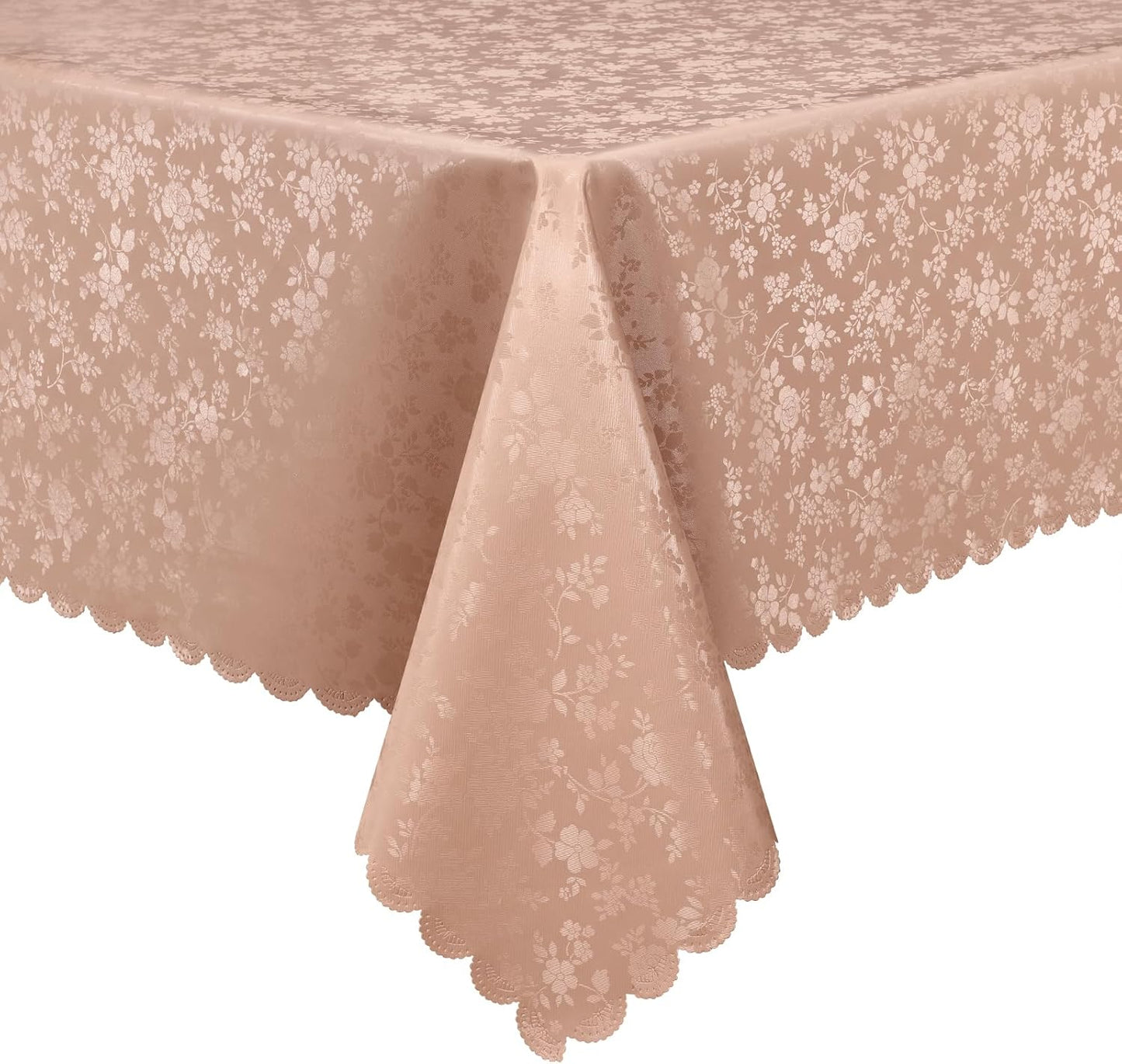 Smiry Rectangle Table Cloth, Waterproof Heavy Duty Vinyl Tablecloths, Wipeable Washable Table Cover for Kitchen and Dining Room (Tan, 54" X 78")