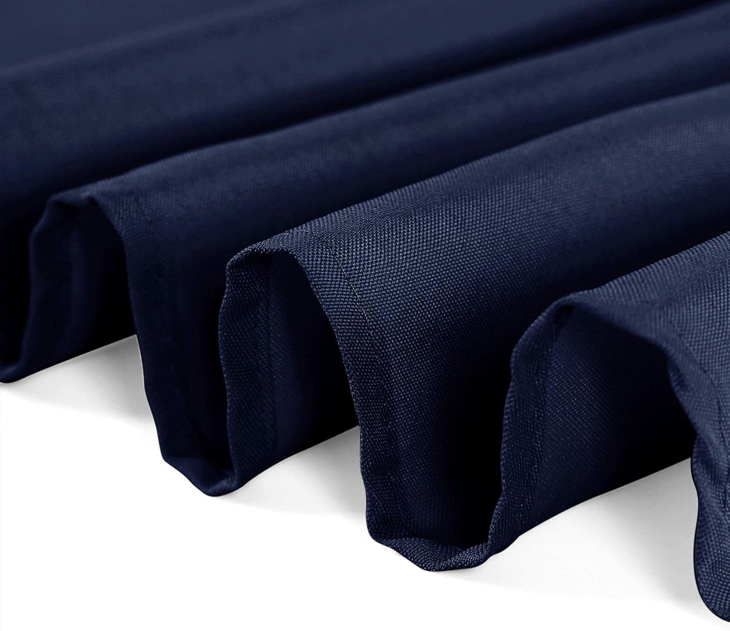 Cupuamon 108 inch Round Tablecloth Washable Polyester Table Cloth Decorative Table Cover for Wedding Party Dining Banquet（108 inch,Navy）
