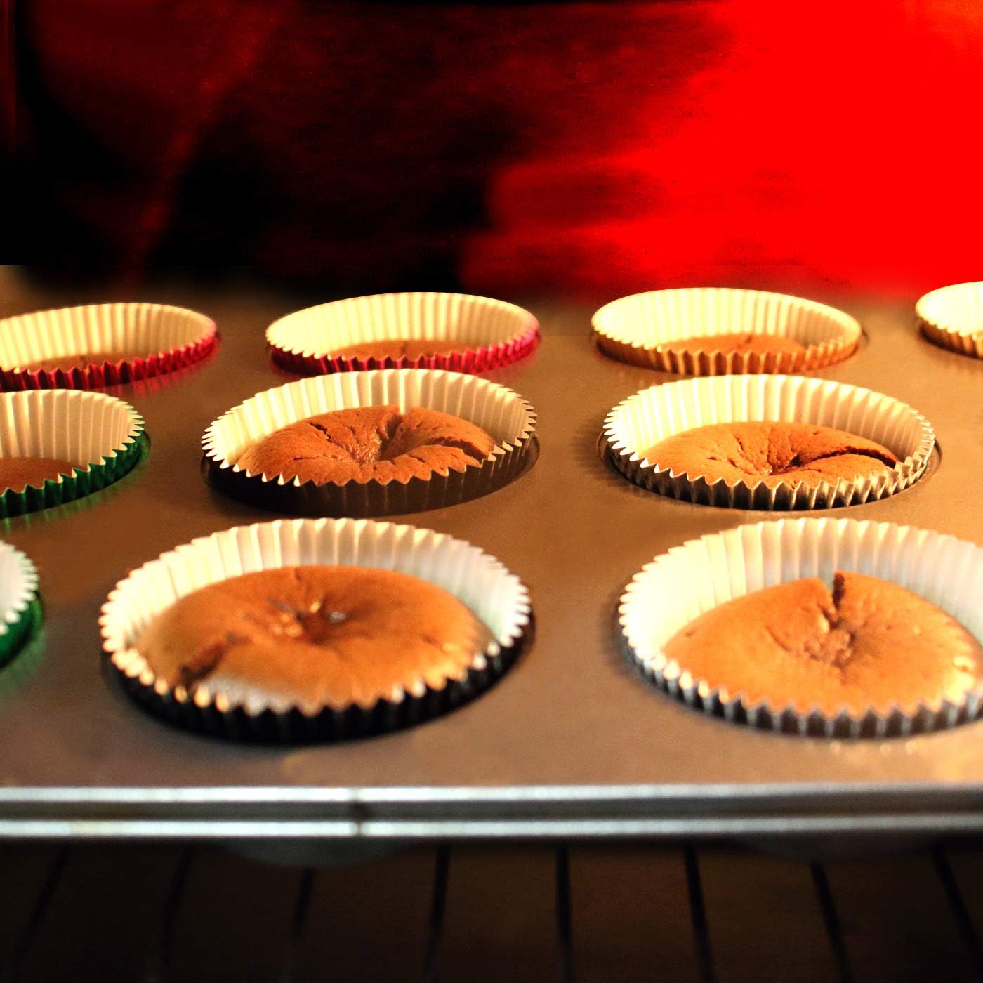 Eoonfirst Navy Blue Foil Cupcake Case Liners Baking Muffin Paper Cups 198 Pcs