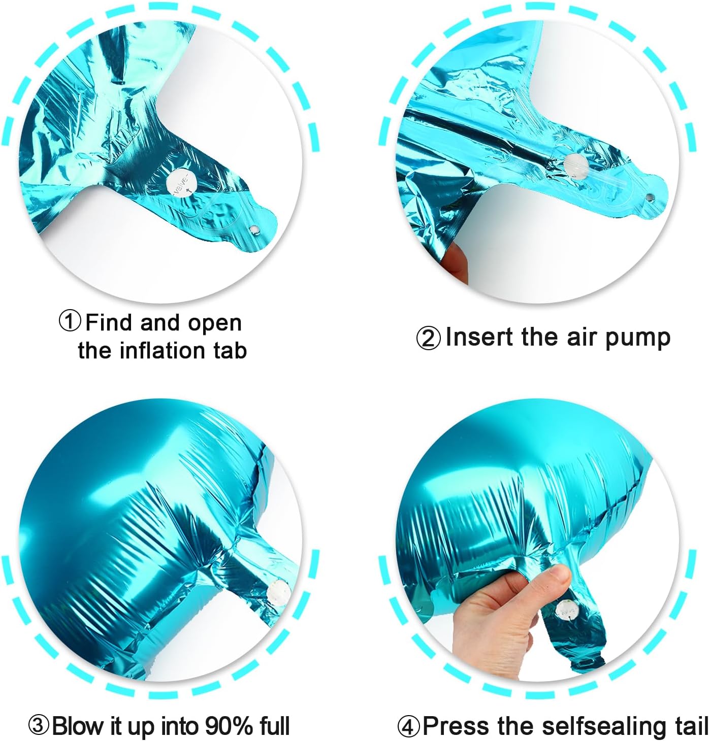 Blue 40 Inch Large Number 5 Birthday Balloon, Five 5th 15 25 35 50 55 Birthday Celebration Decorations, Blue Foil 5 Mylar Helium Balloons Girl Boy Anniversary Party Supplies