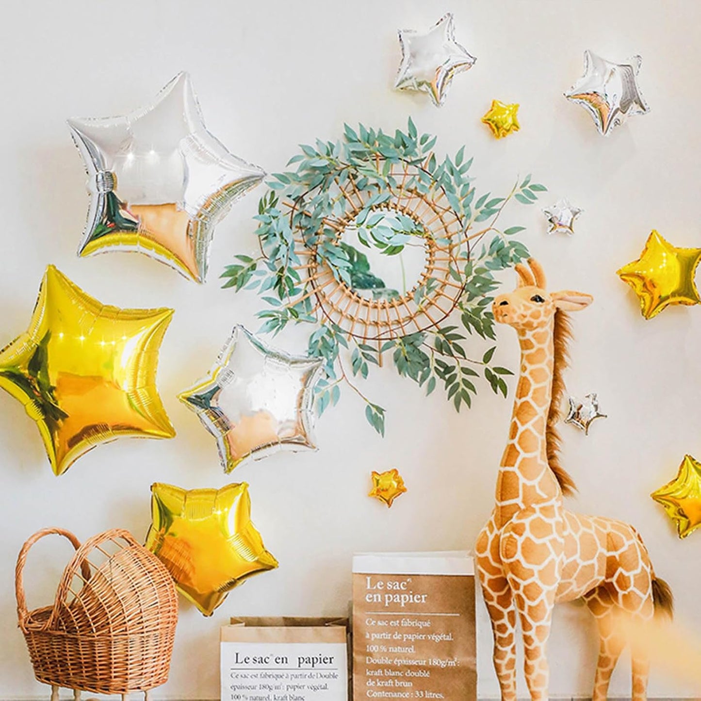50 Pieces 10" Silver Foil Star Balloons for Party Decorations
