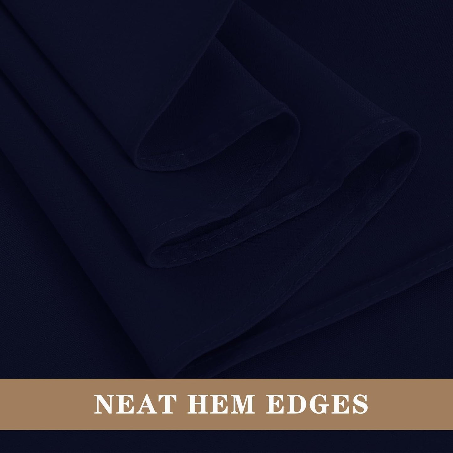 Fitable 6 Pack Navy Round Tablecloths - 120 Inches in Diameter - Stain Resistant and Washable Table Clothes, Polyester Fabric Table Covers for Wedding, Party, Banquet, Formal Events