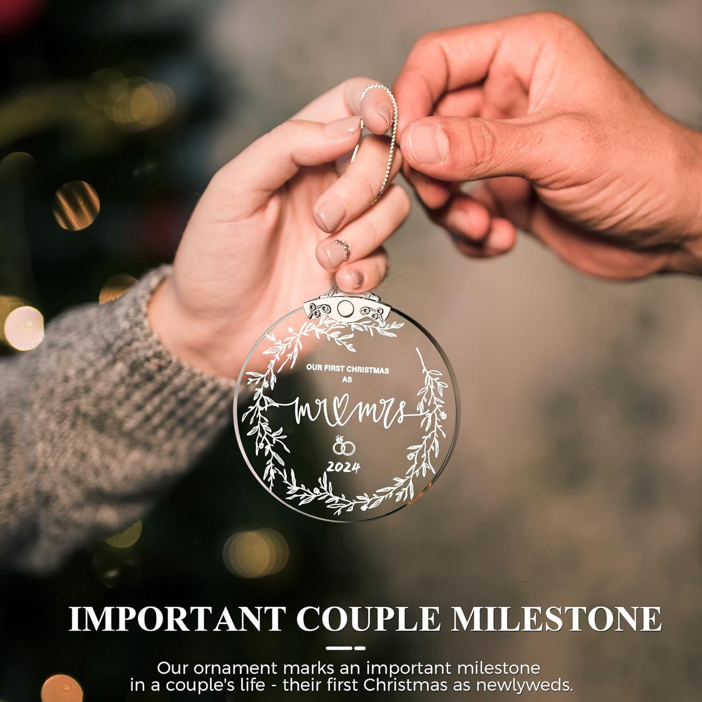 2024 Wedding Gifts: 1st Married Christmas Ornament, Bridal Shower & Newlywed Gifts