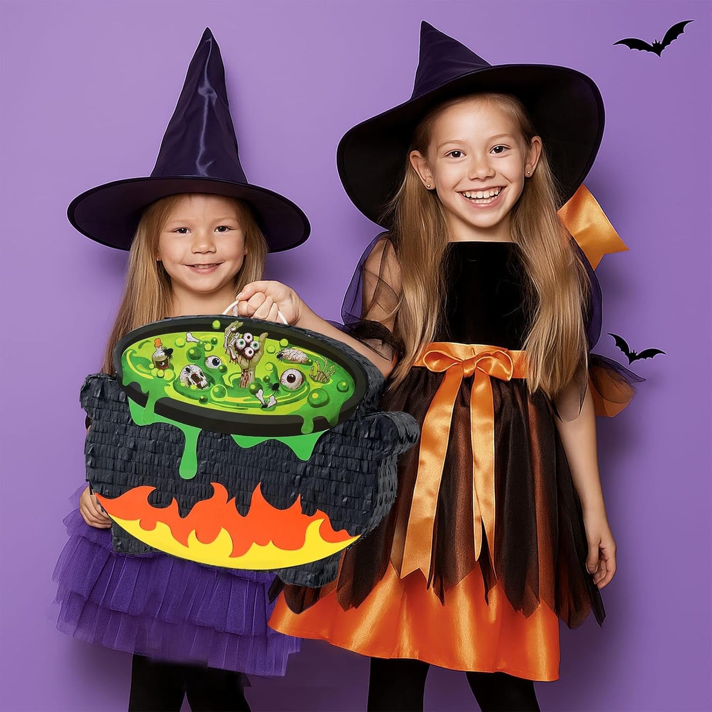 WERNNSAI Halloween Witch Pinata - Halloween Witch Pot Pinata Hallo-ween Birthday Party Decorations Baby Hallows Eve Costumes Party Games for Kids Wizarding World Decor Supply Bubbling Cauldron Design