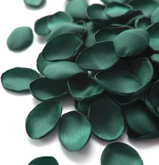 Ling's Moment Rose Petals, Silk Flower Petals for Wedding/Aisle/Flower Girl Baskets/Table Centerpiece Décor,etc.Emerald Green Forest 200pcs