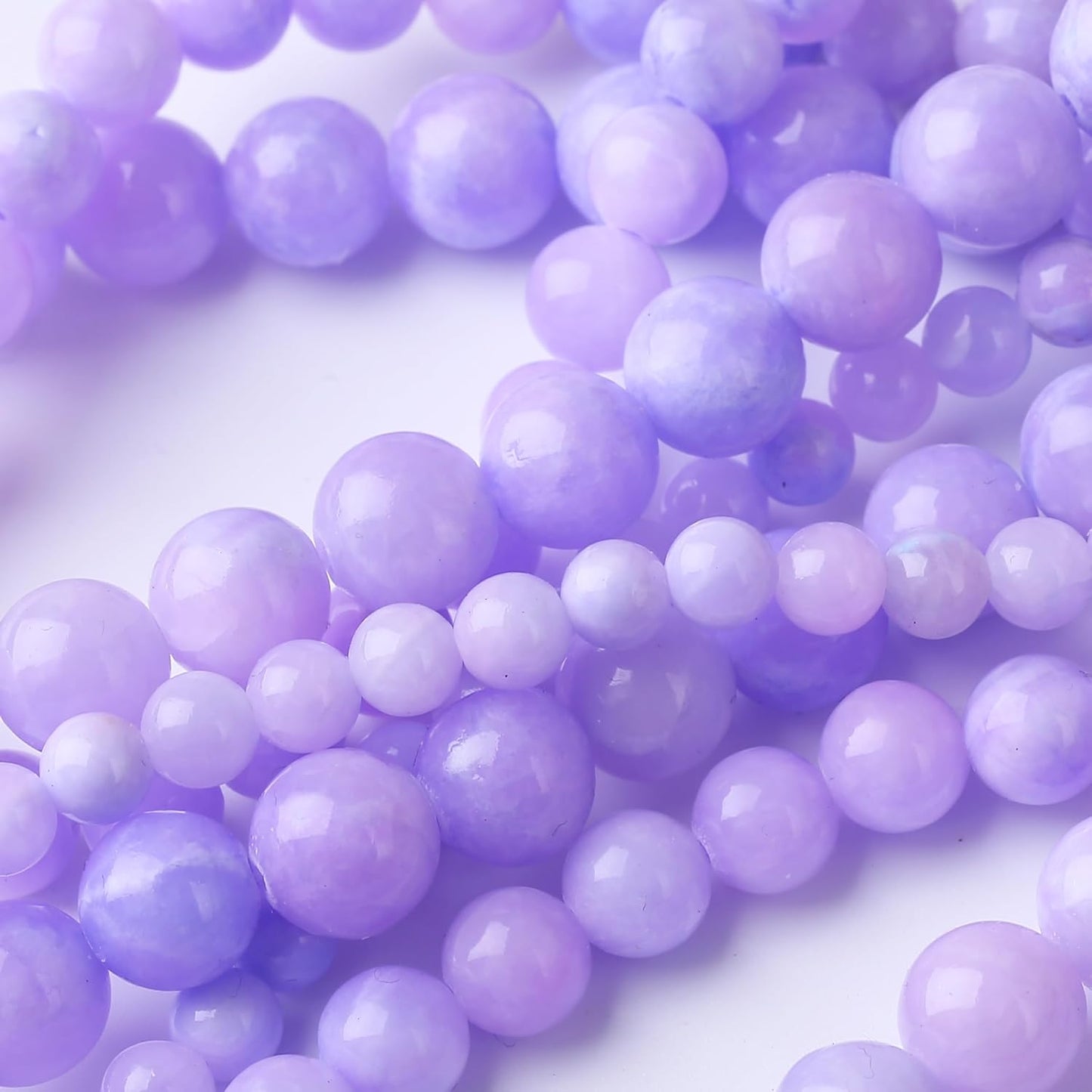 Purple Persian Jade Stone Beads Gemstone Round Crystal Energy Jade Beads Stone Beads for Jewelry Making DIY Bracelet Necklace Jewelry Making 1 Strand 15.5inch 31PCS 12MM