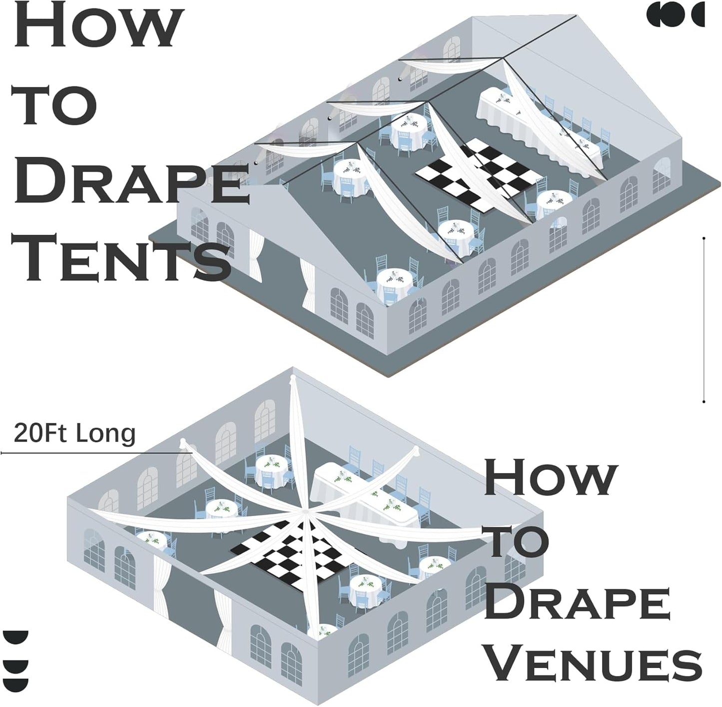 PartyVillage 2 Panels 5ftx30ft Red Ceiling Drapes for Wedding Parties – 30 FT Extra Long Thick Polyester Wrinkle-Free Drapery Tent Decor Decorations for Birthday Party Ceremony Stage Swag