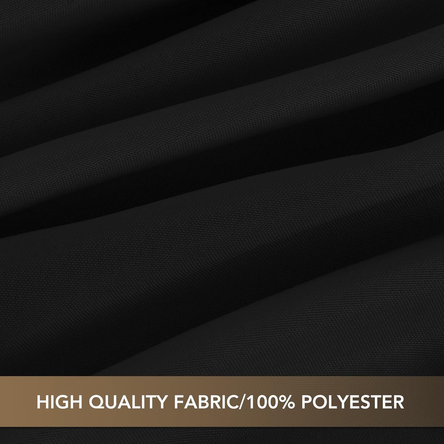 sancua Black Square Tablecloths 60x60 Inch, 2 Pack - Fabric Table Cloth for Square or Round Tables, Washable Polyester Table Cover for Dinner, Holiday Party, Decorative Display Tables