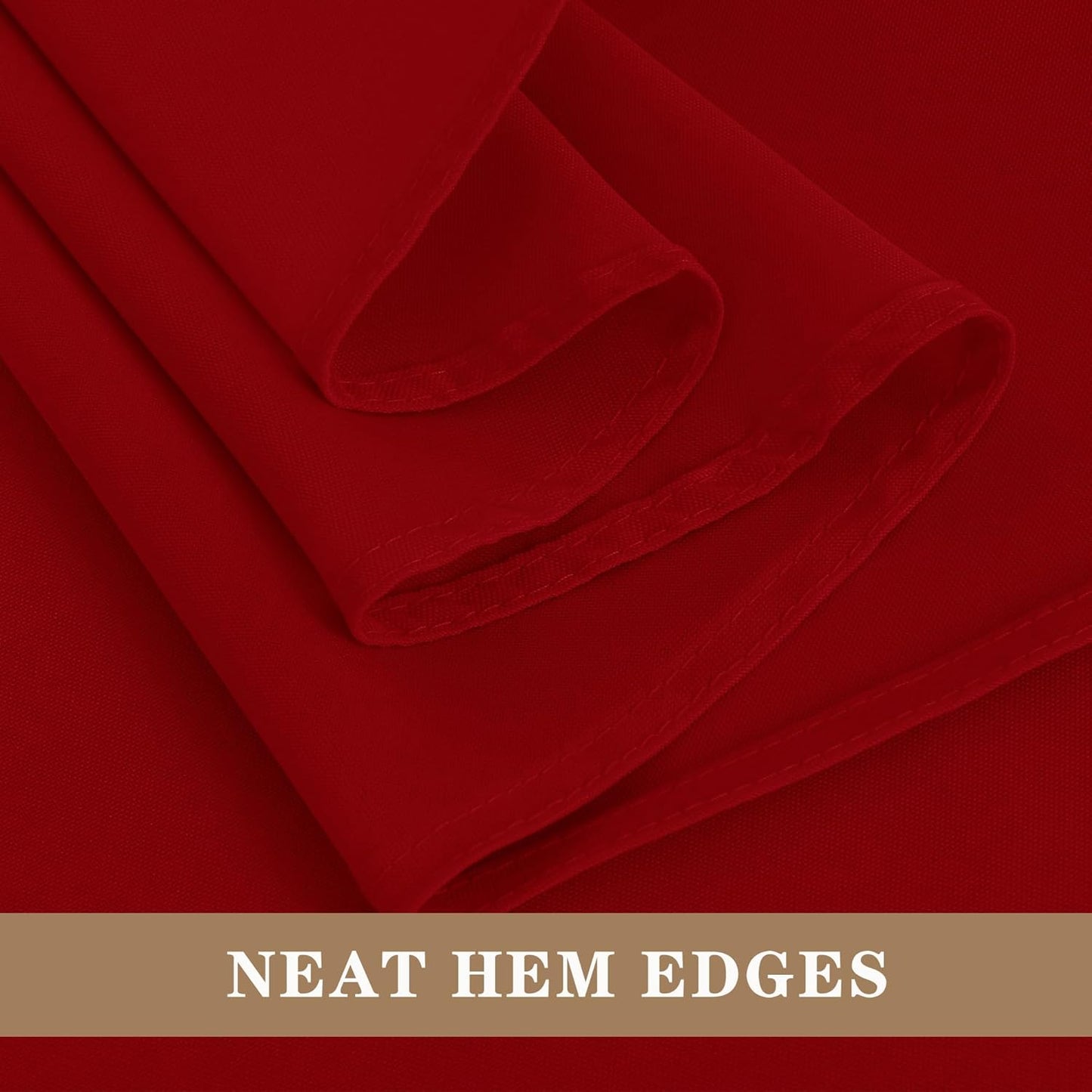 Fitable Elegant Red Rectangle Table Clothes, 6 Pack - 90 x 132 Inch - Reusable and Washable Tablecloths, Polyester Fabric Table Covers for Wedding, Party, Banquet, Formal Events
