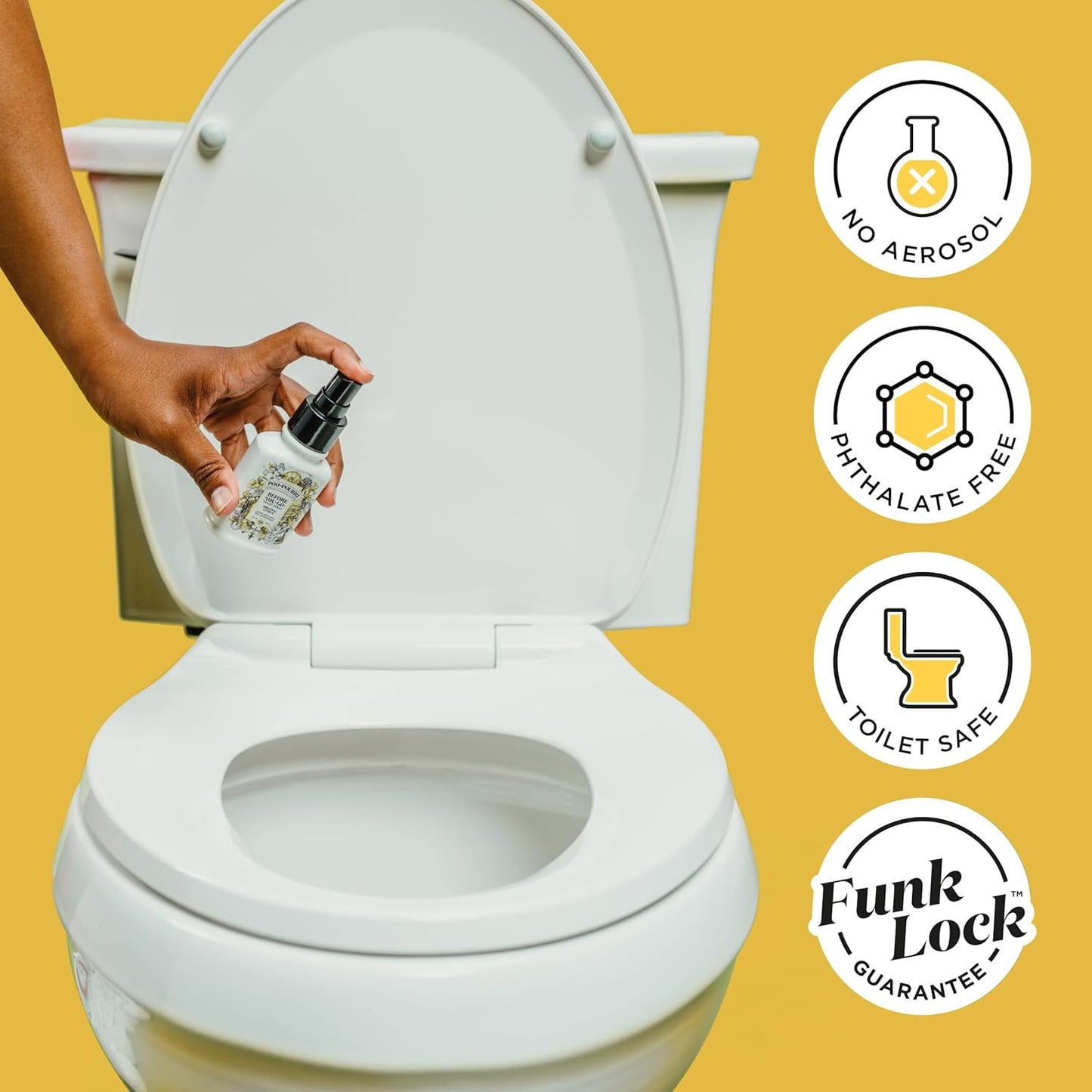 Poo-Pourri Before-You-Go Toilet Spray, Original Citrus, 4 Fl Oz, Up to 200 Uses, Bathroom Odor Deodorizer, Plant-Based with Essential Oils, for Home or Work, Lemon, Bergamot and Lemongrass Scent