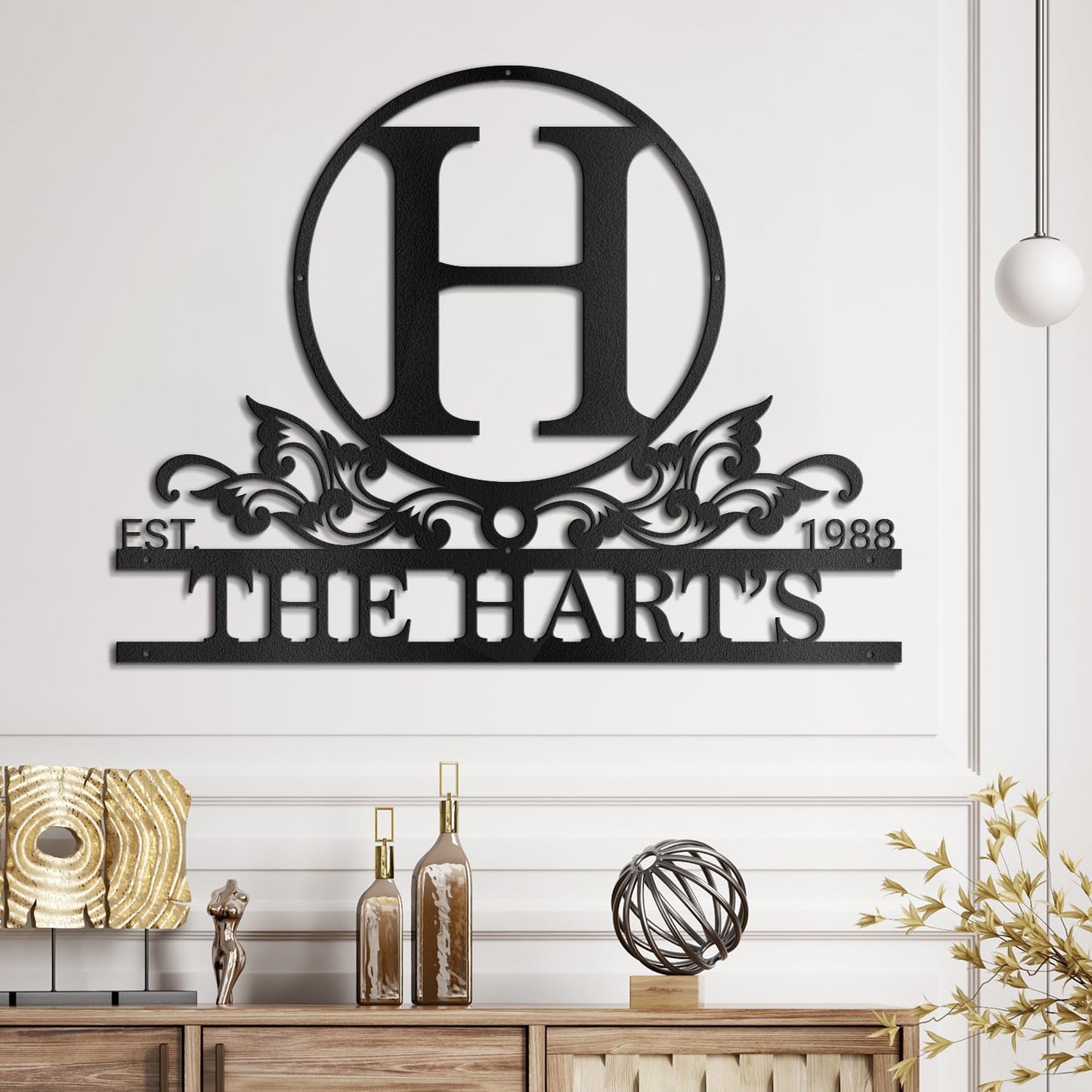 Custom Metal Name Sign Metal Wall Art Split Letter Monogram Wall Art Personalized Wedding Gift Fire Pit Outdoor Decor Cabin Sign