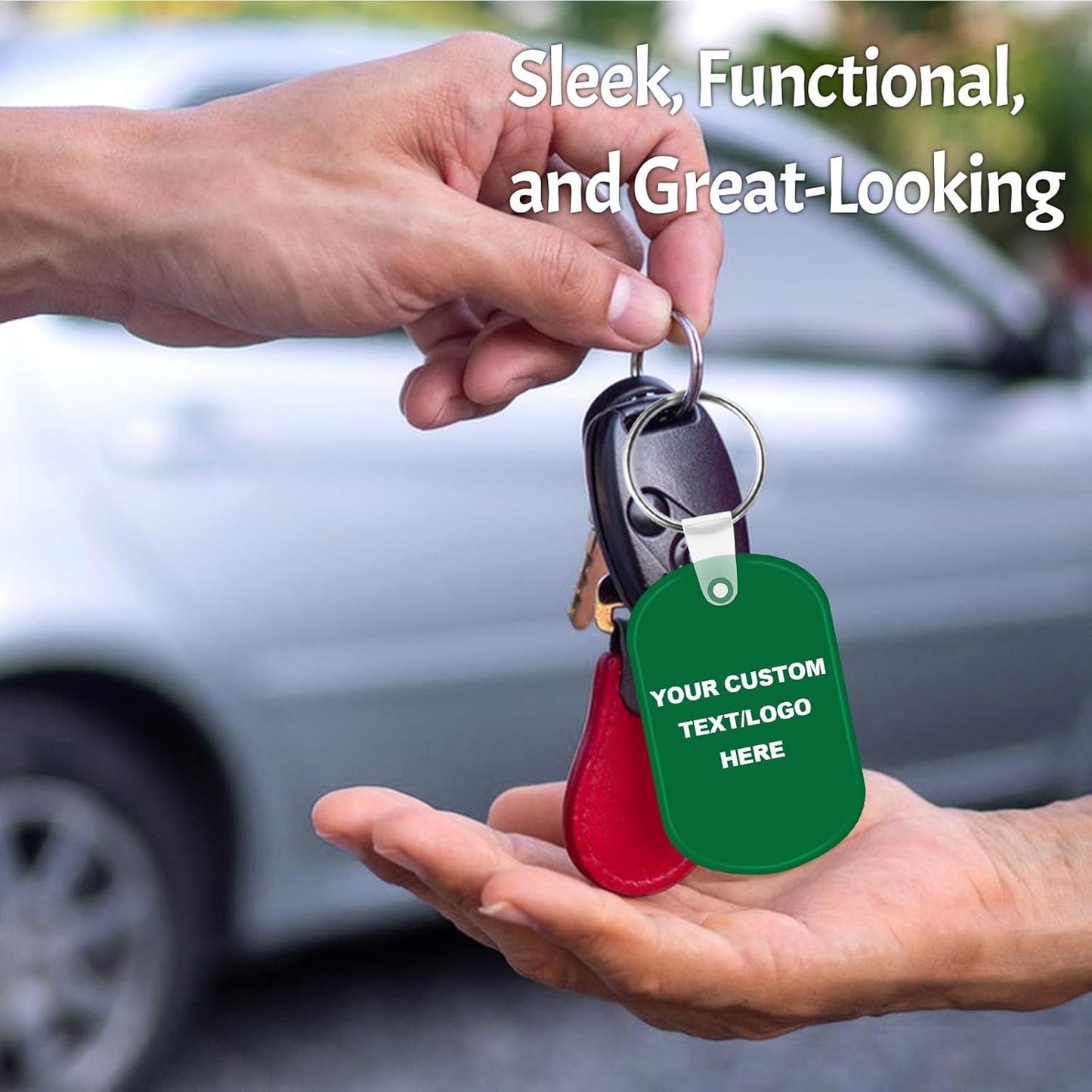 Custom Oval Soft Keychains 400 Pack, Personalized Logo, Text Bulk - Perfect for Tradeshows, Party Favors, Campaign Gifts - Customizable Key Tags